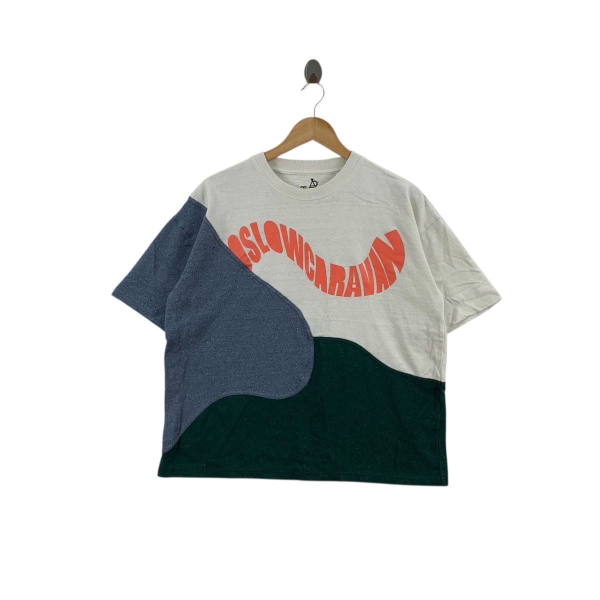 go slow caravan GO SLOW CARAVAN x BRICO Patchwork Tee Shirt Top Size L / US 10 / IT 46 - 1 Thumbnail