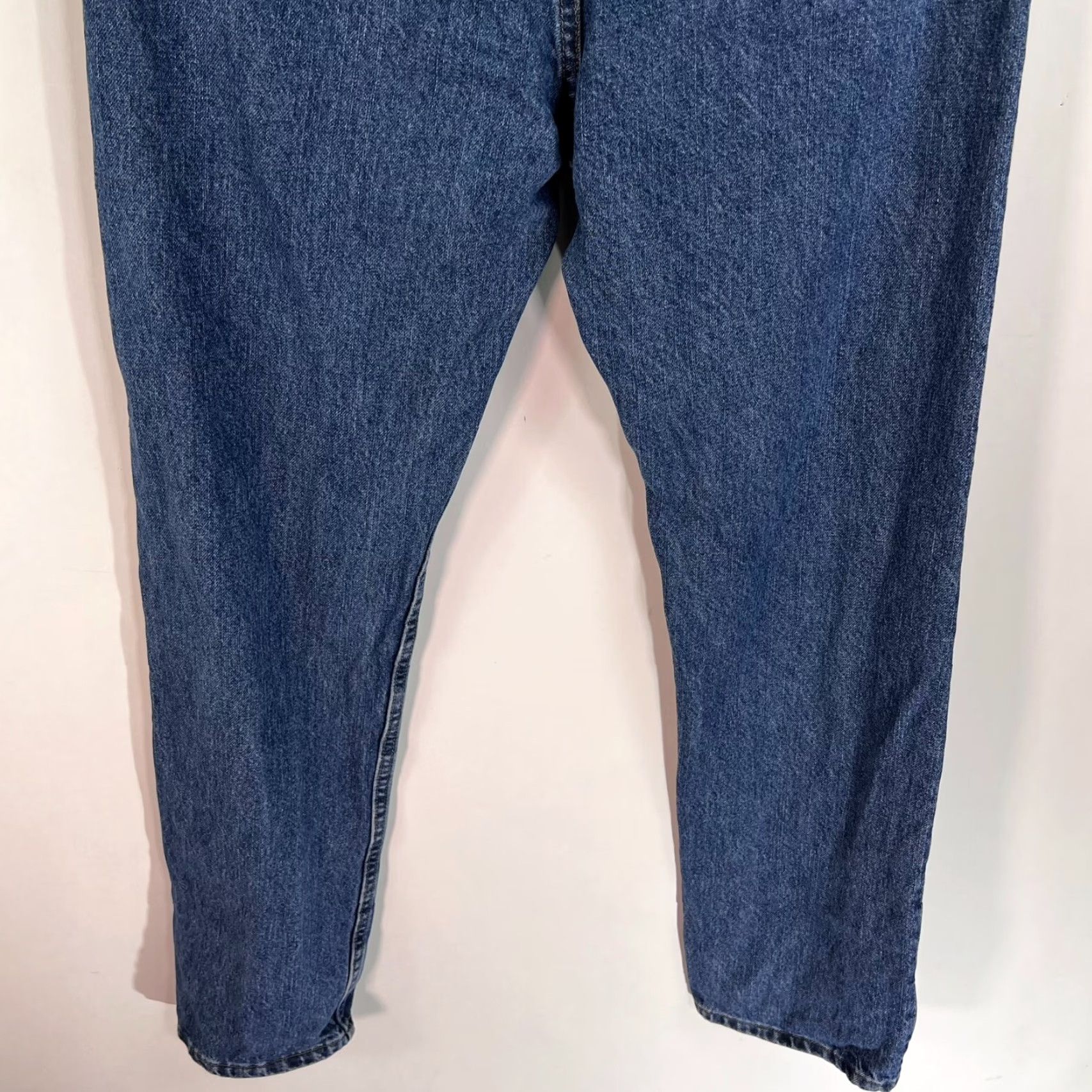 Wrangler VINTAGE Wrangler Authentic Straight Jeans Mens 35 x 34 Blue 80s 90s Denim Adjustable Rise High Men’s Jeans Size US 35 - 7 Thumbnail