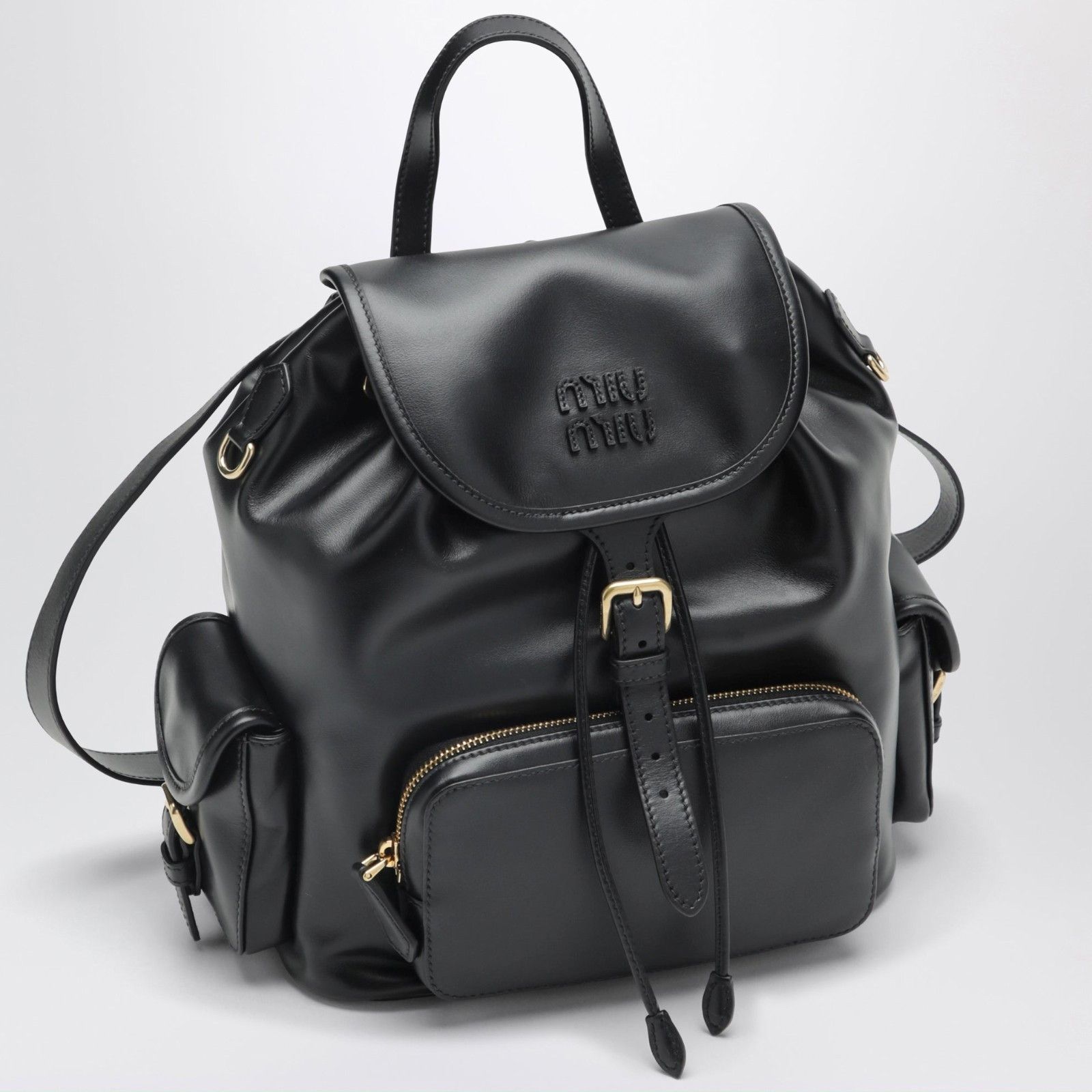 Miu Miu MIU MIU $3600 Black Calfskin Leather Backpack New & Authenti Size ONE SIZE - 2 Thumbnail