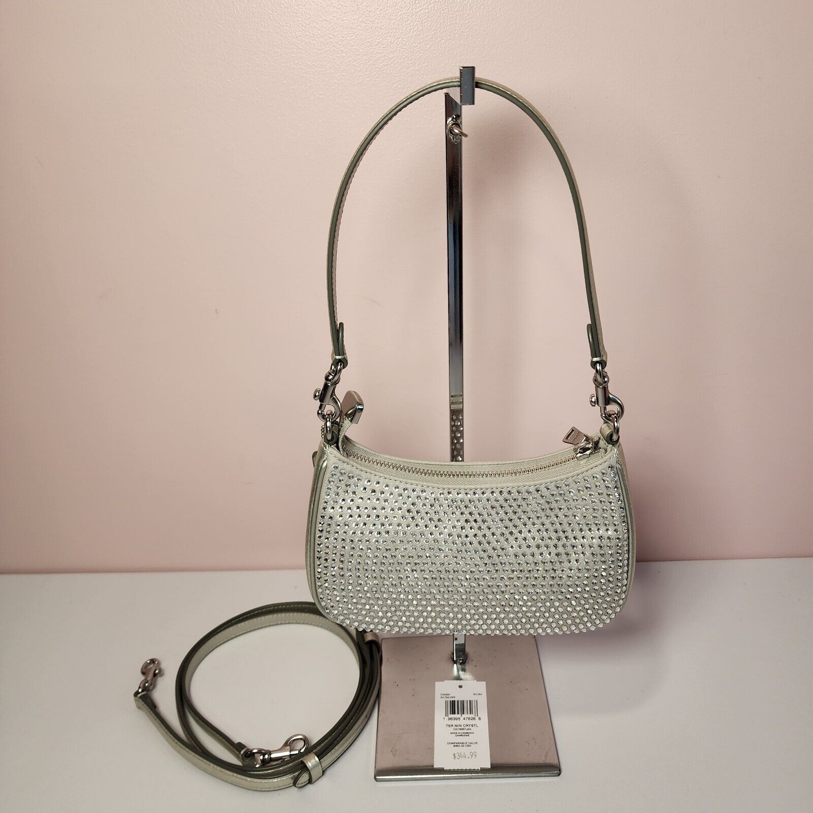 Coach NWT Coach CW322 Teri Mini Crossbody Bag Silver Crystal Size ONE SIZE - 4 Thumbnail