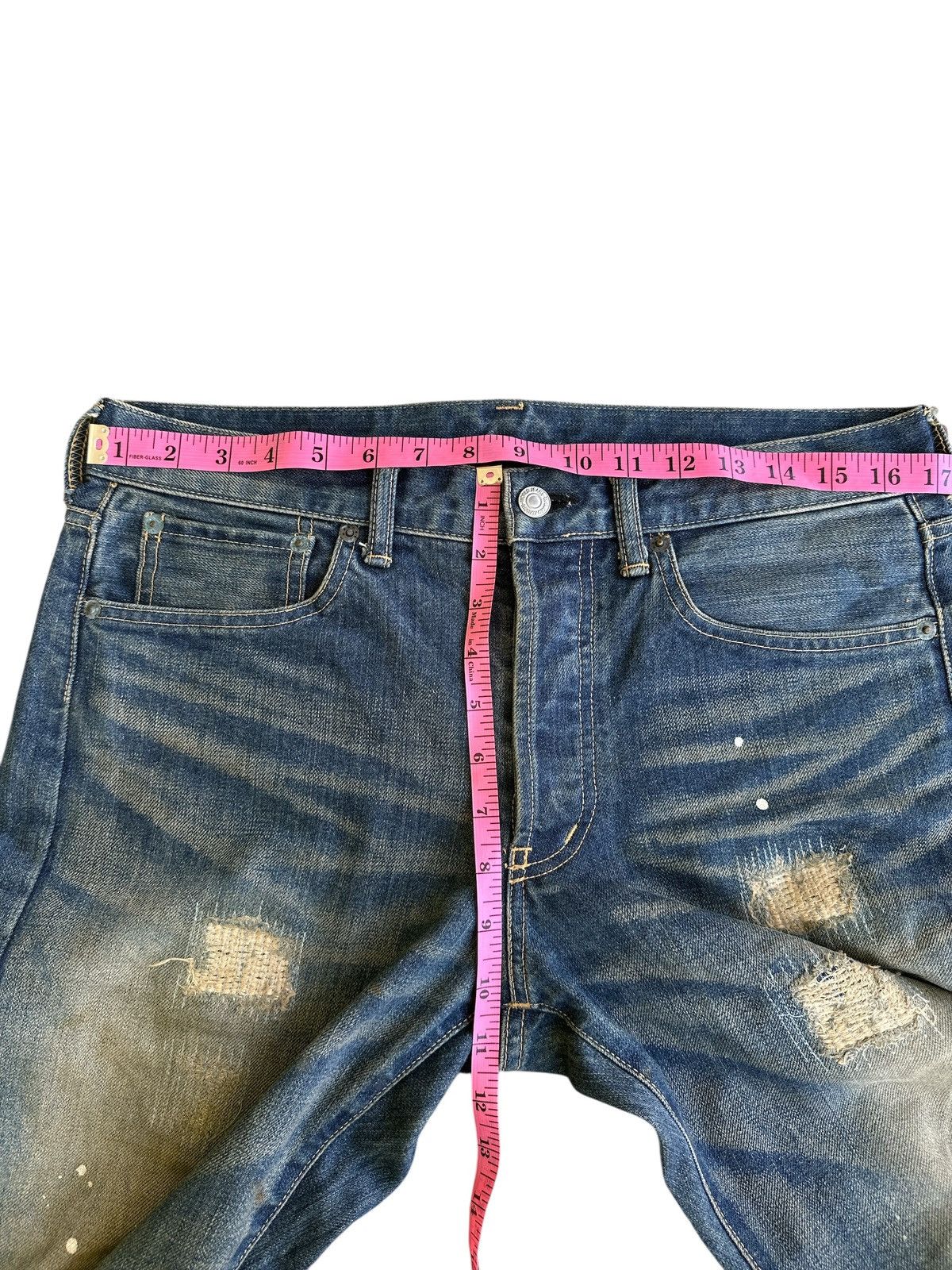 Japanese Brand Takeo Kikuchi Distress Honeycomb .. Size US 34 / EU 50 - 12 Thumbnail