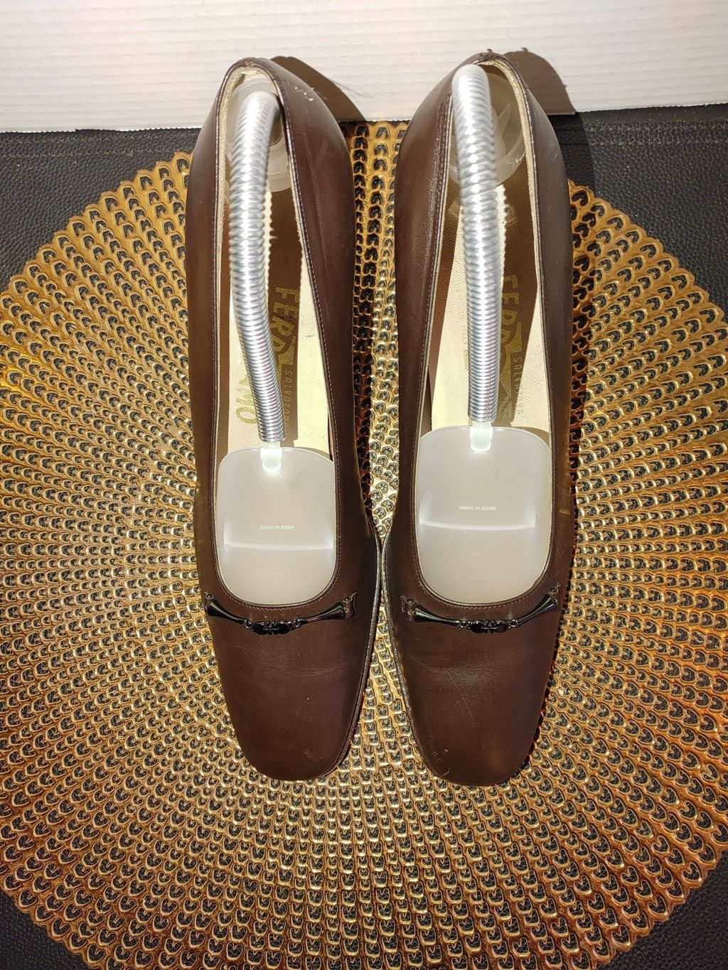 Salvatore Ferragamo Salvatore Ferragamo Leather Block Heels Size 9B Size US 9 / IT 39 - 3 Thumbnail