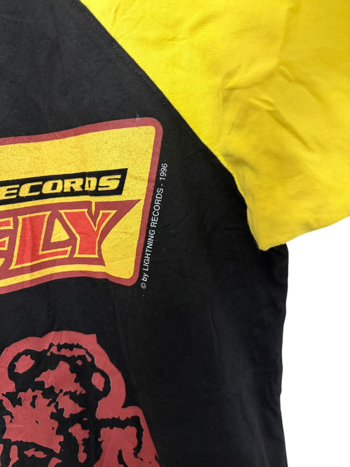 Band Tees 90s 1996 DJ FLY BONZAI LIGHTNING RECORDS HOUSE TRANCE TECHNO Size US XL / EU 56 / 4 - 12 Thumbnail