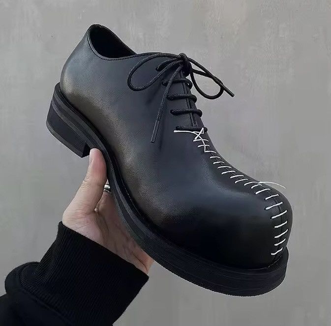 Other Designer Handmade Leather Platform Gothic Punk Boots Size US 11 / EU 44 - 2 Thumbnail