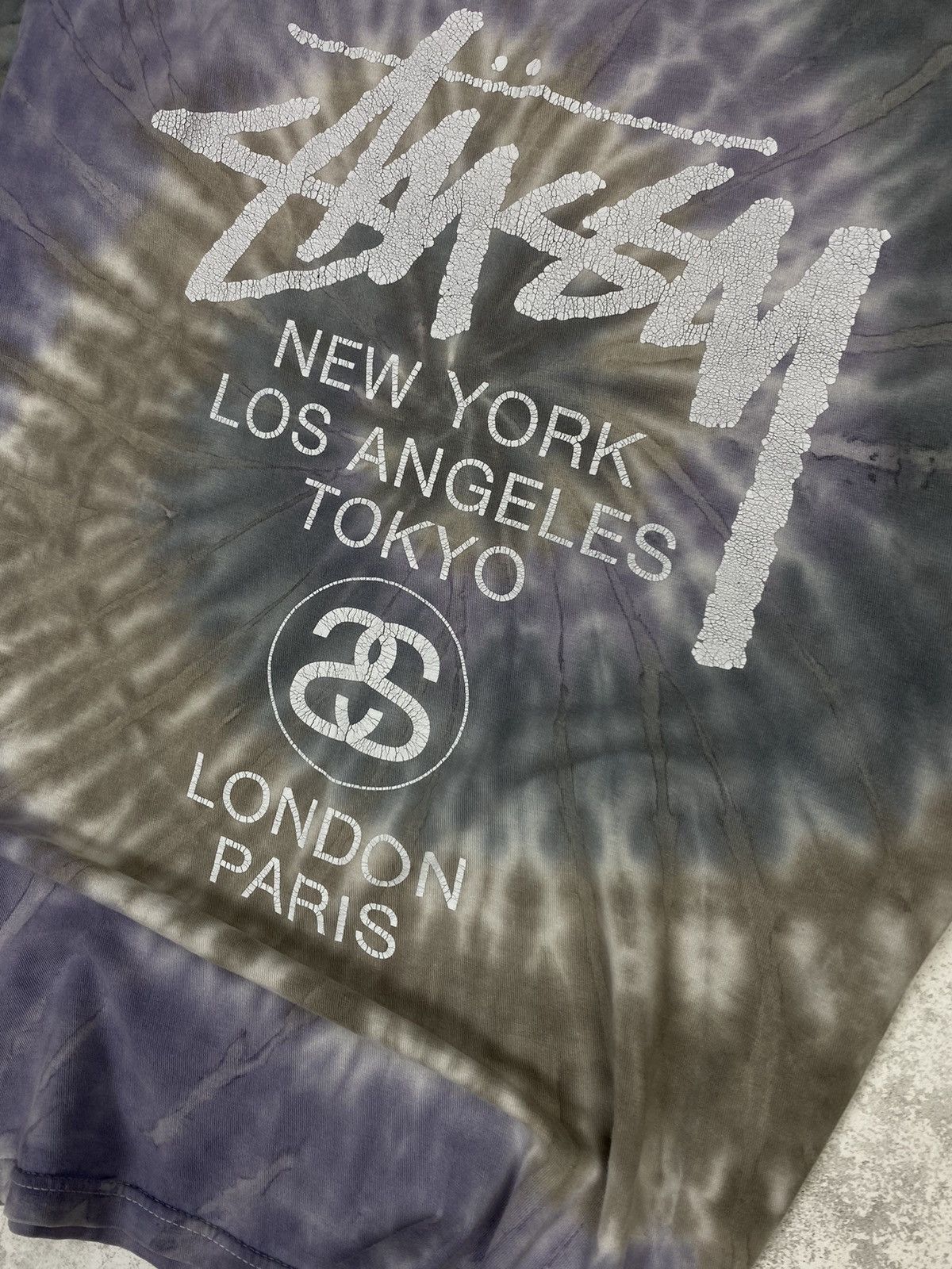 Stussy Stüssy Spiral Tie-Dye World Tour T-shirt Global Graphic Tee Size US L / EU 52-54 / 3 - 4 Thumbnail