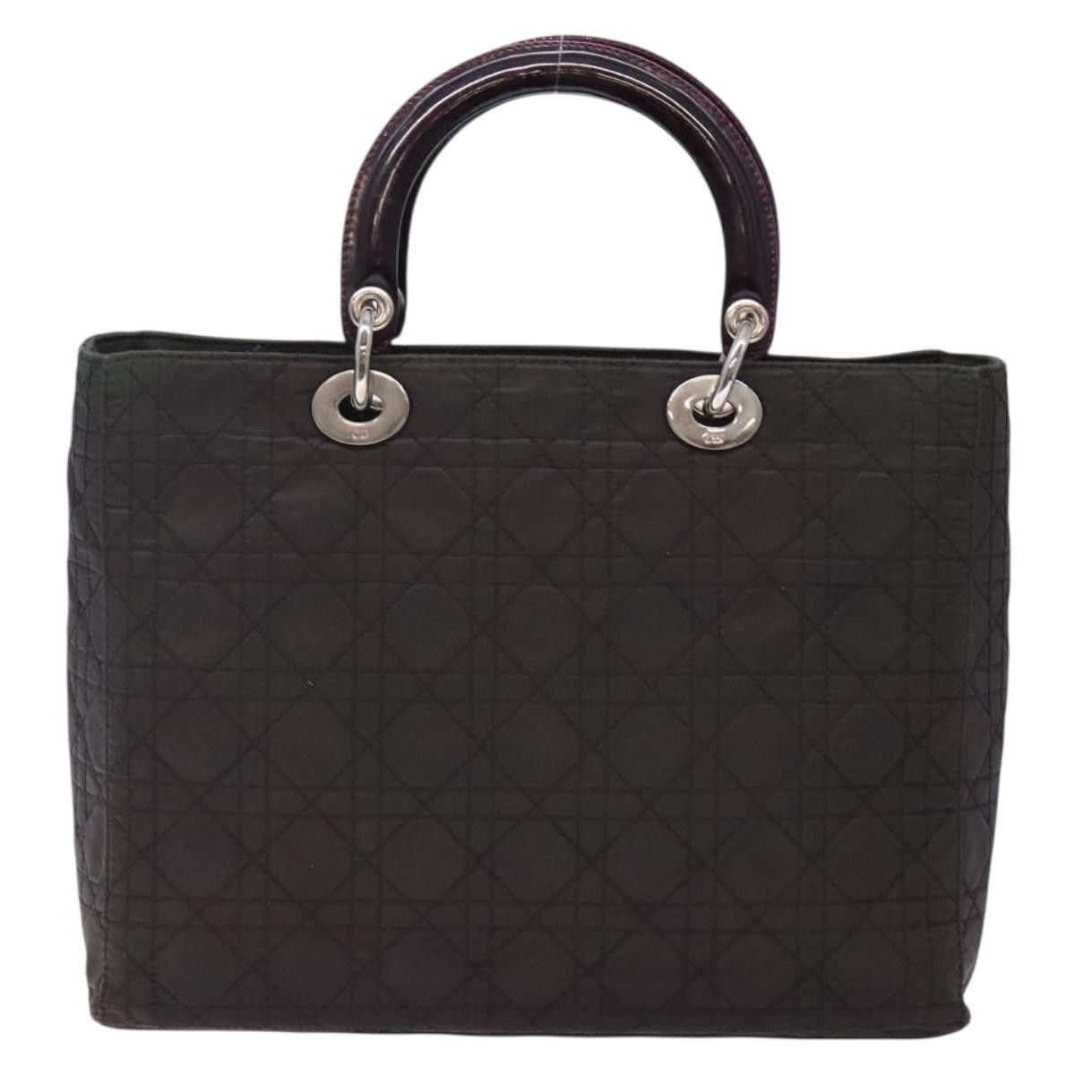 Dior DIOR Canage Hand Bag Nylon Khaki Purple Silver Size ONE SIZE - 3 Thumbnail