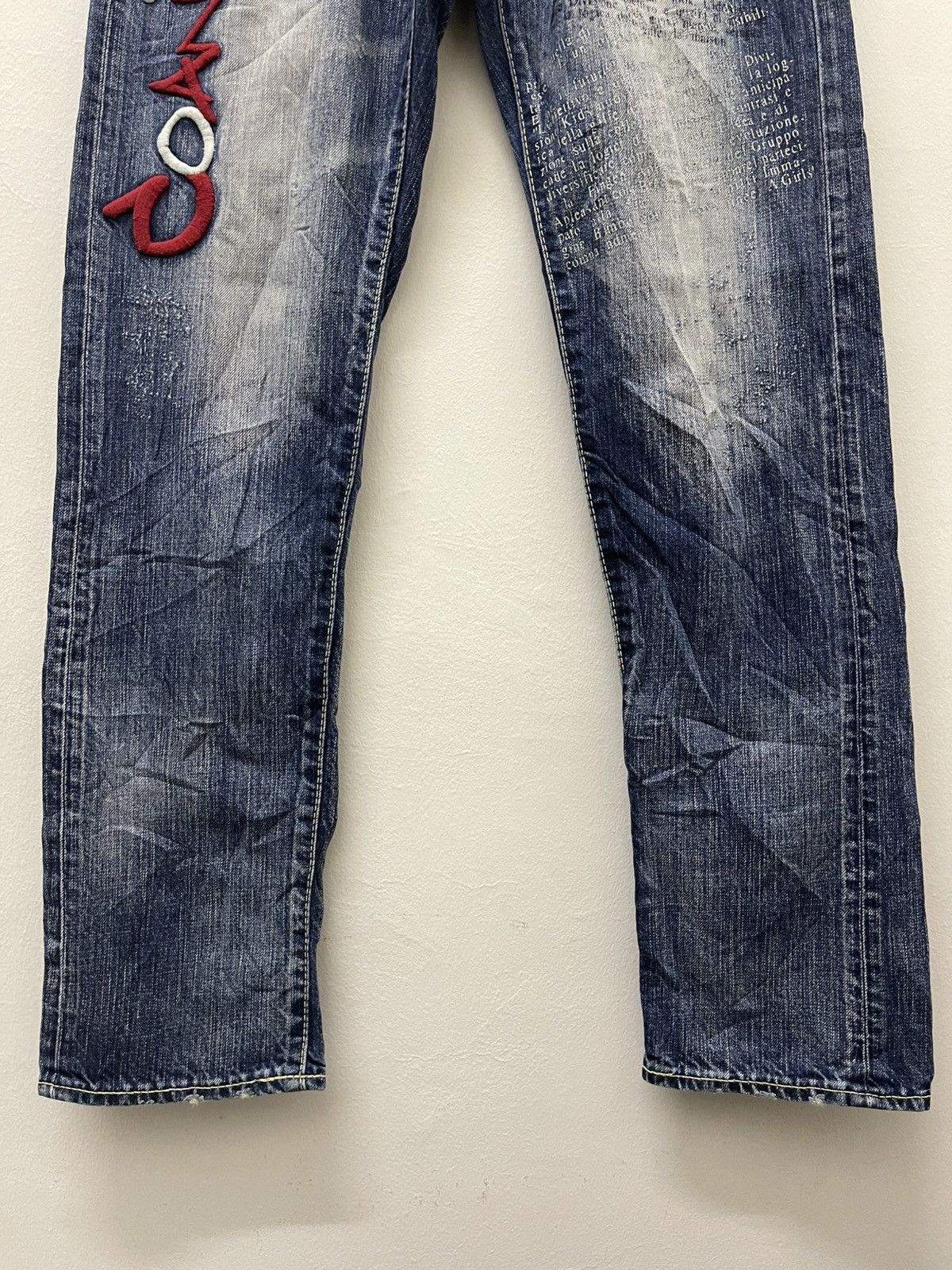 Japanese Brand Rare Vintage CO AND LU Poem Punk Rock Star Denim Size US 29 - 2 Thumbnail