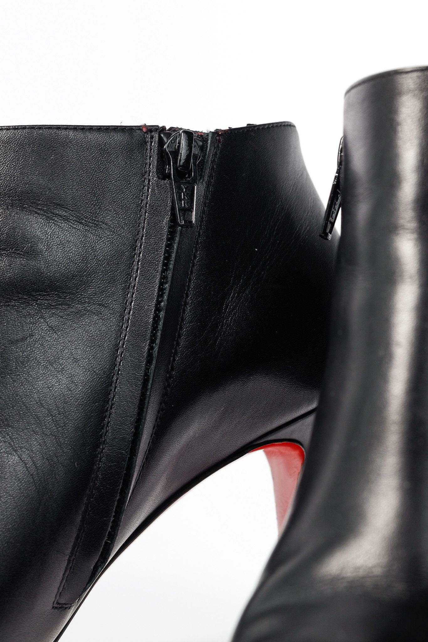 Christian Louboutin Christian Louboutin Belle Black Leather Ankle Boots Size US 8 / IT 38 - 8 Thumbnail