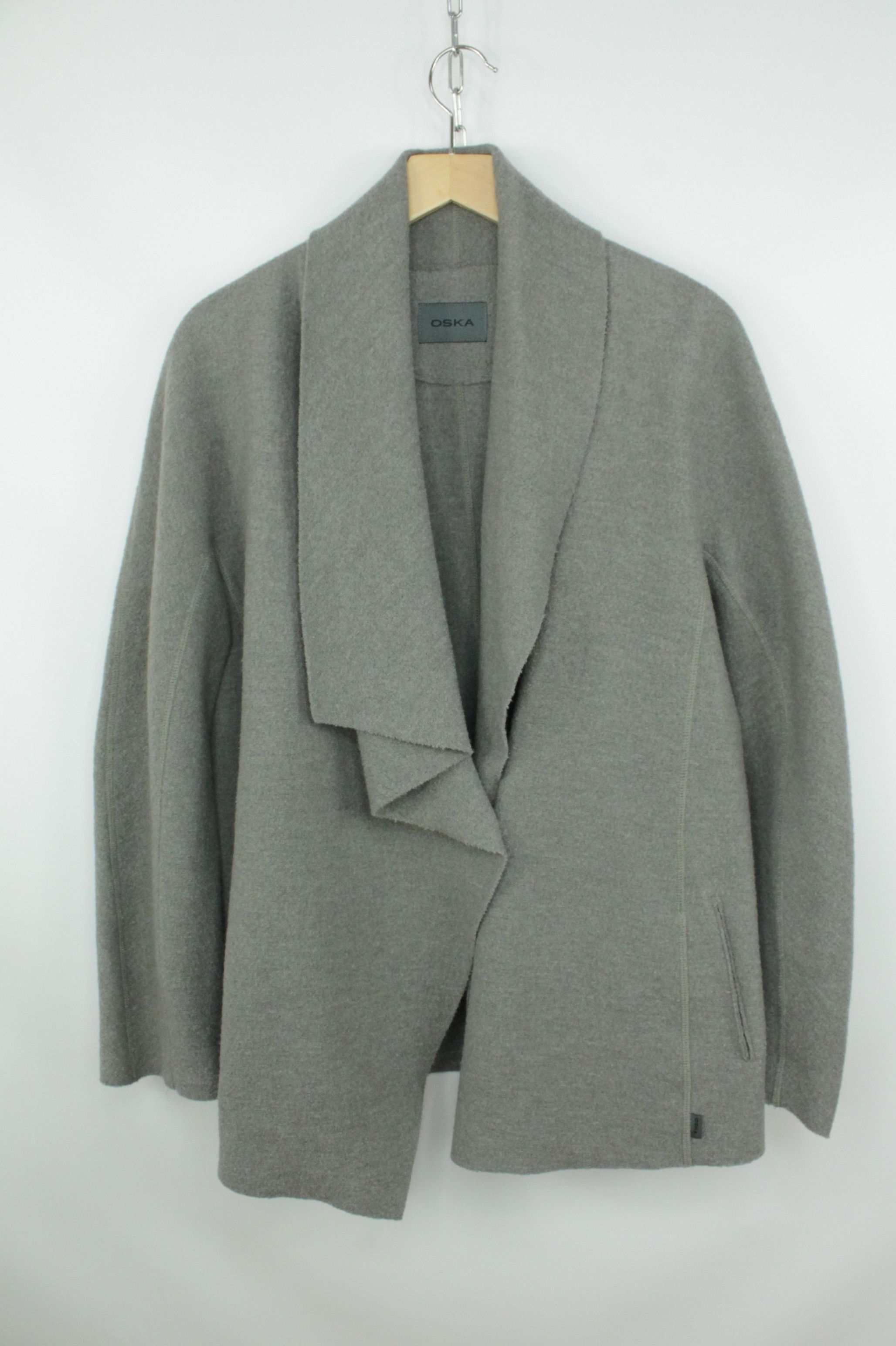 OSKA OSKA Gray Boiled Wool Jacket Regular 2 Women's Size M / US 6-8 / IT 42-44 - 1 Thumbnail