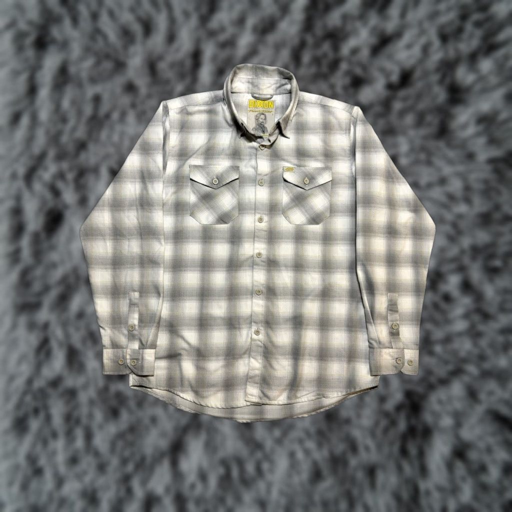 CO Dixxon Flannel Co Travis Tritt Set In Stone Shirt L Gray Plaid Button-Up Long Sleeve Mens Regular Pocketed 90s Vintage? Wait Size US L / EU 52-54 / 3 - 1 Thumbnail