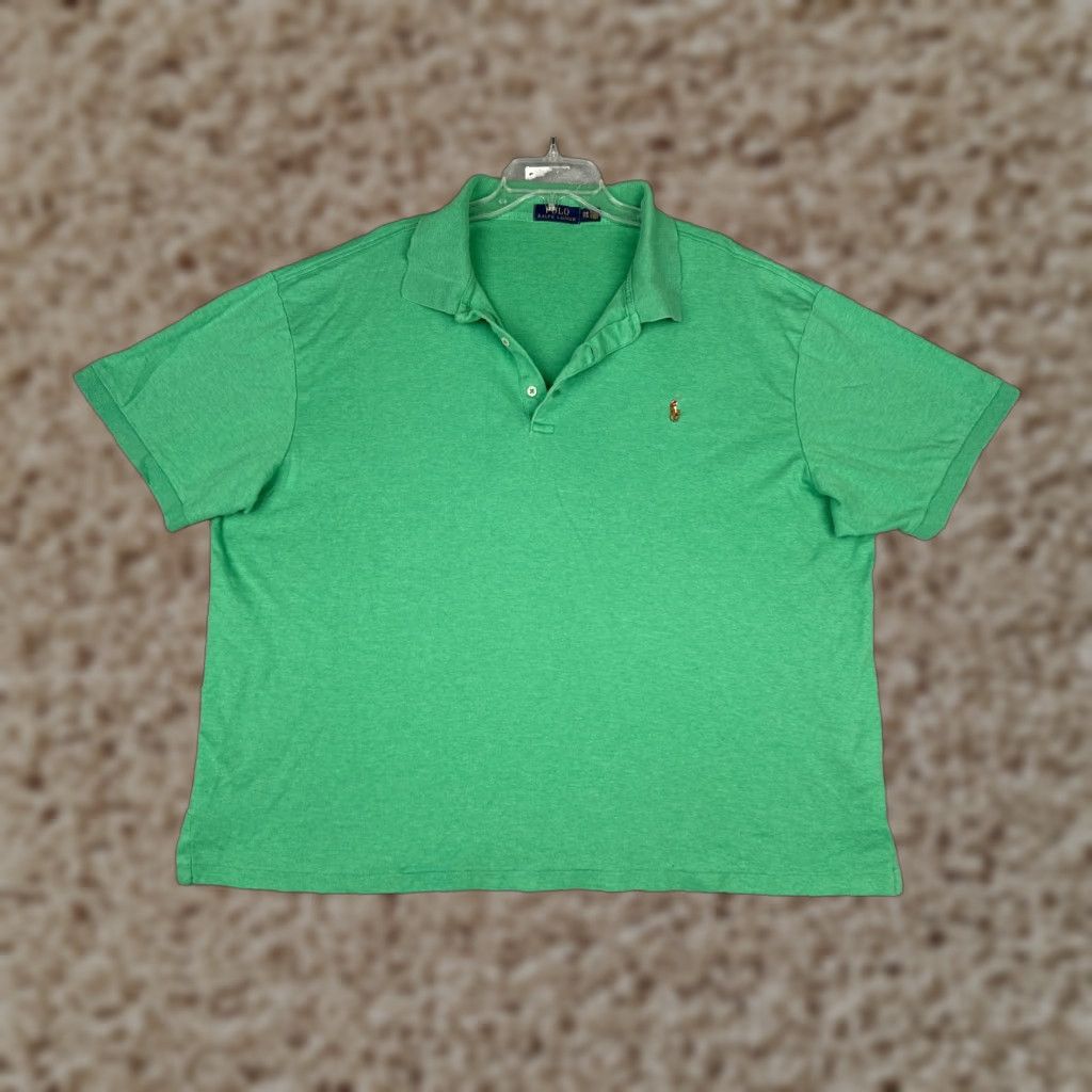 Polo Ralph Lauren Polo Ralph Lauren Shirt Adult 2XB Green 100% Cotton Short Sleeve Size US XXL / EU 58 / 5 - 1 Thumbnail