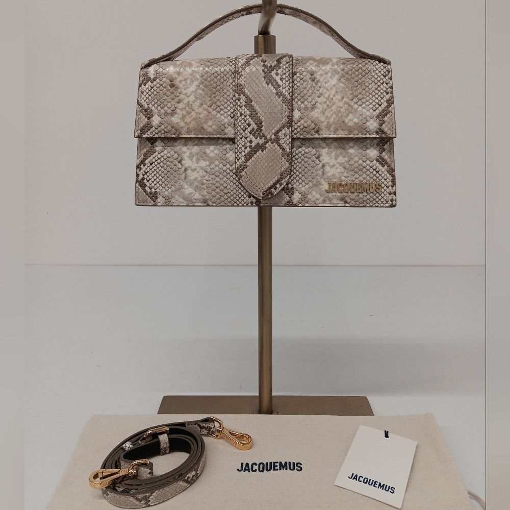 Jacquemus Jacquemus Le Grand Bambino Snake-Embossed Crossbody Bag Size ONE SIZE - 2 Thumbnail