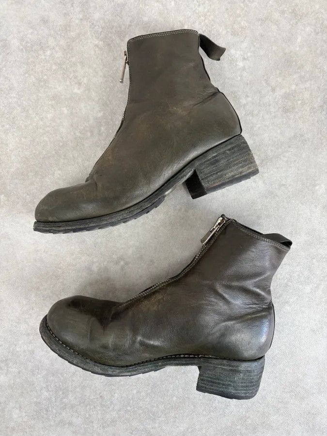 Guidi Guidi Horse Leather Dark Green Zip Boots Size US 6 / IT 36 - 6 Thumbnail