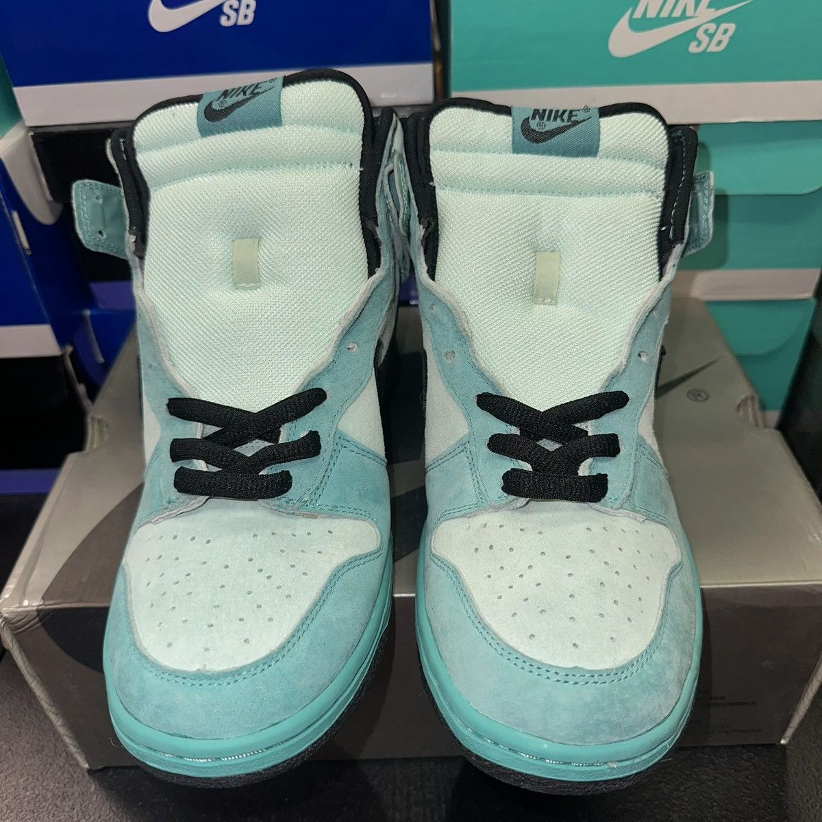 Nike Size 11 - Nike Dunk SB High Sea Crystal 305050-301 2004 Size US 11 / EU 44 - 4 Thumbnail