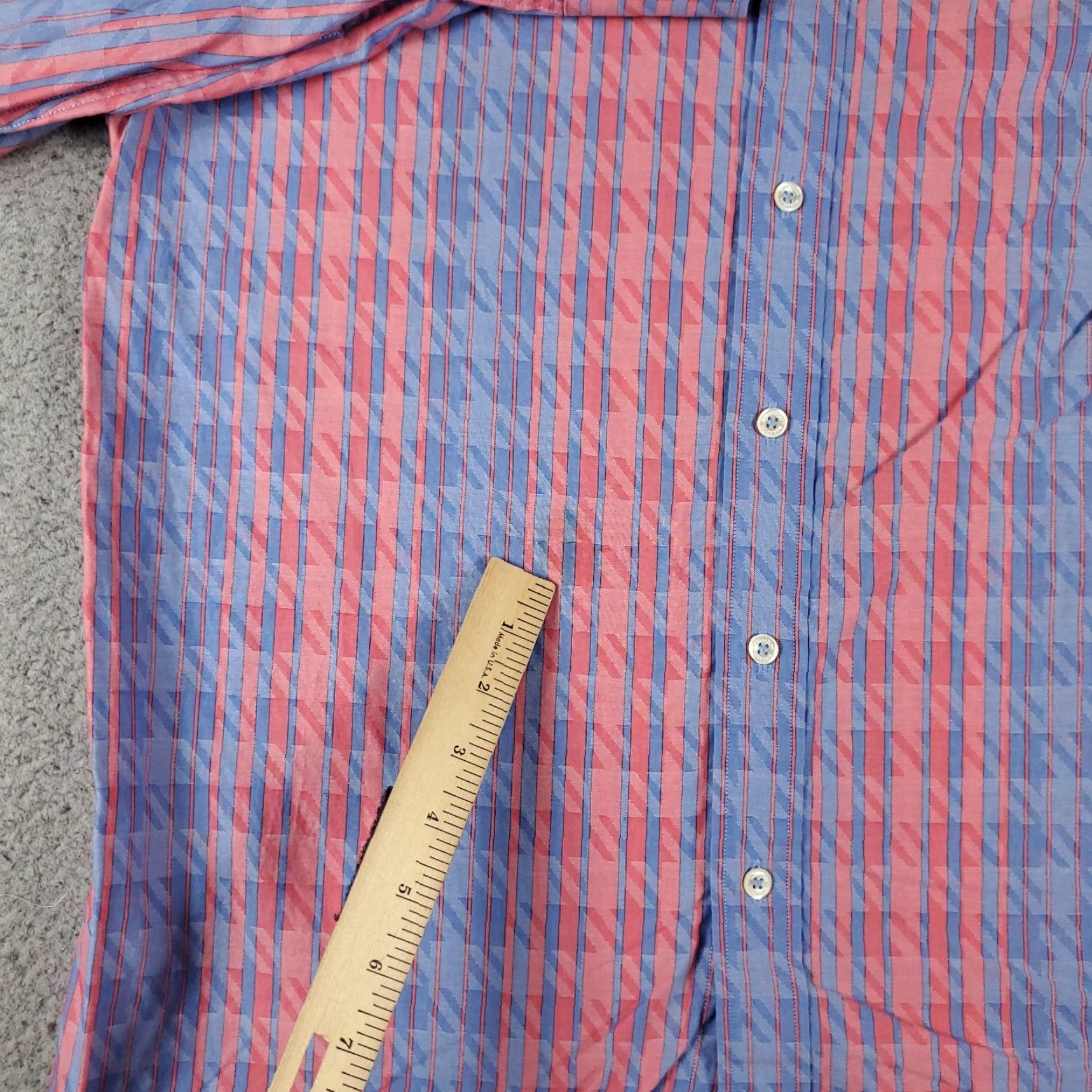 BUGATCHI Bugatchi Mens Button-Up Shirt L Blue Striped Cotton Classic Preppy American Modern Size US L / EU 52-54 / 3 - 3 Thumbnail