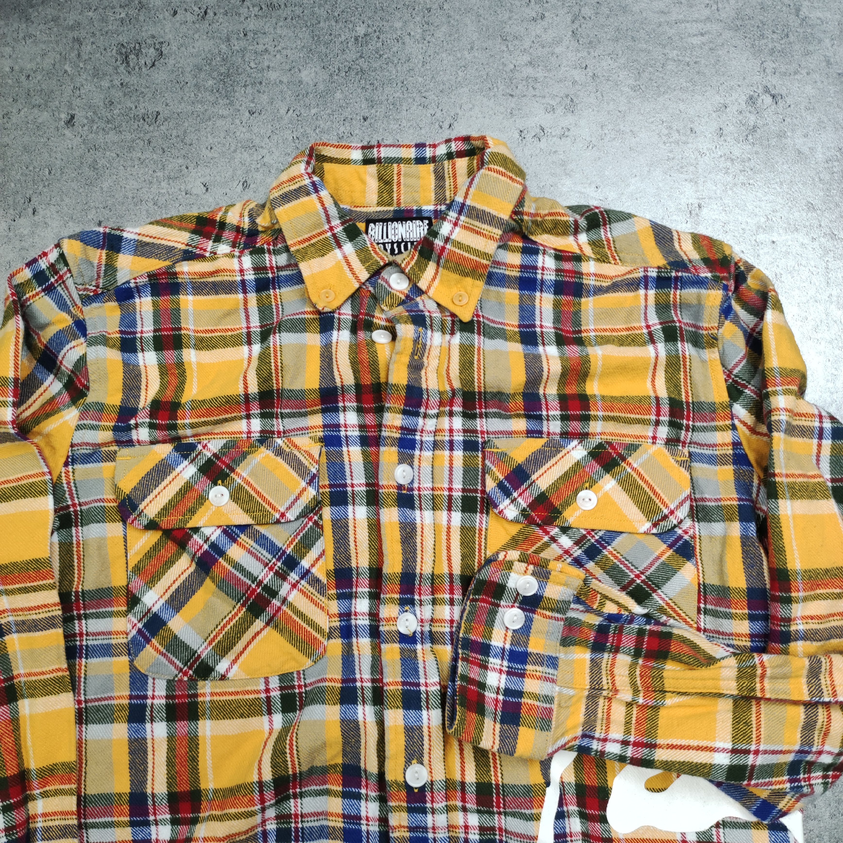 Billionaire Boys Club Billionaire Boys Club Yellow Checkered Smile Logo Shirt Size US S / EU 44-46 / 1 - 4 Thumbnail