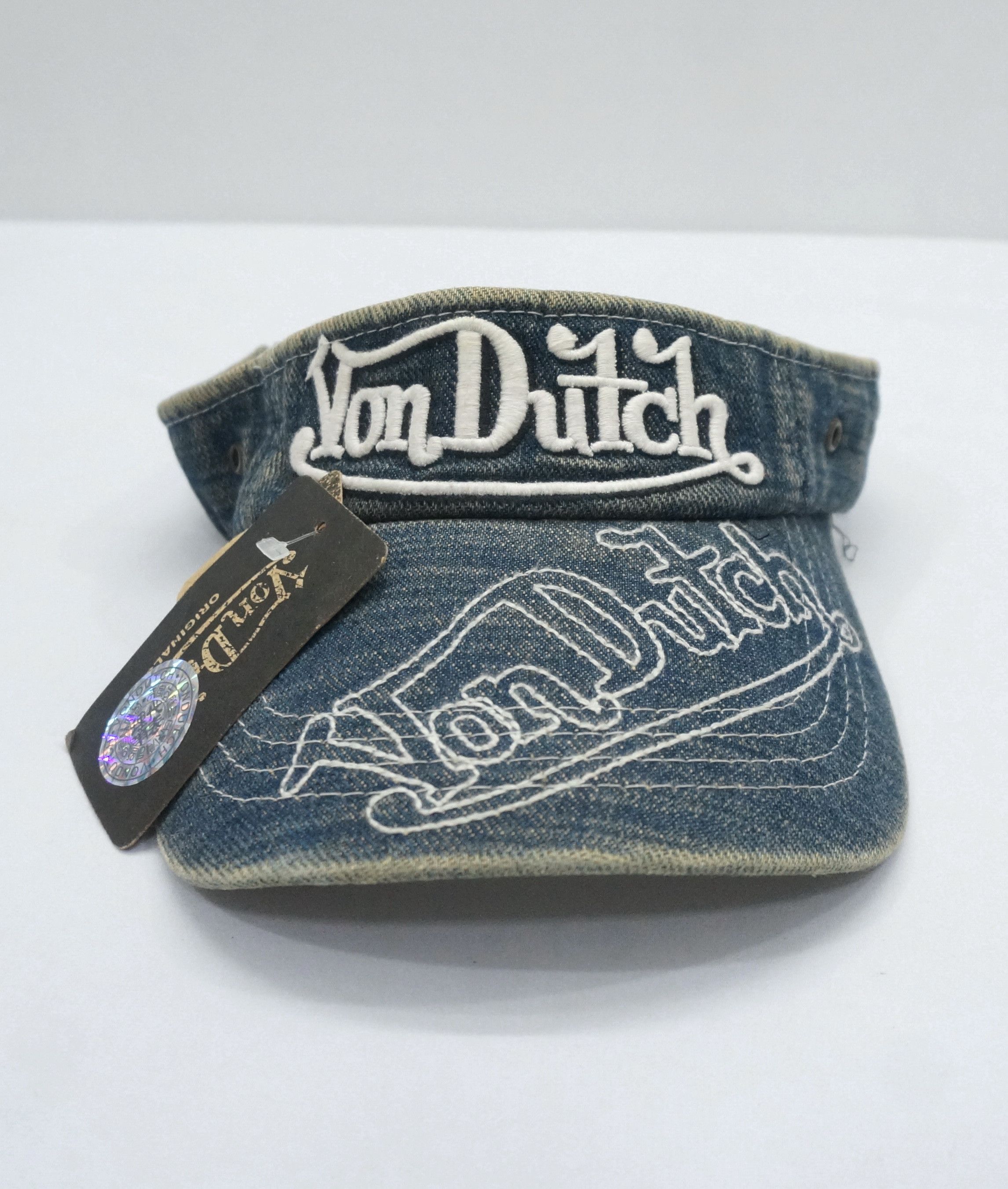 Von Dutch Rare VON DUTCH Limited Edition NOS Vintage Denim Half Cap Size ONE SIZE - 9 Thumbnail