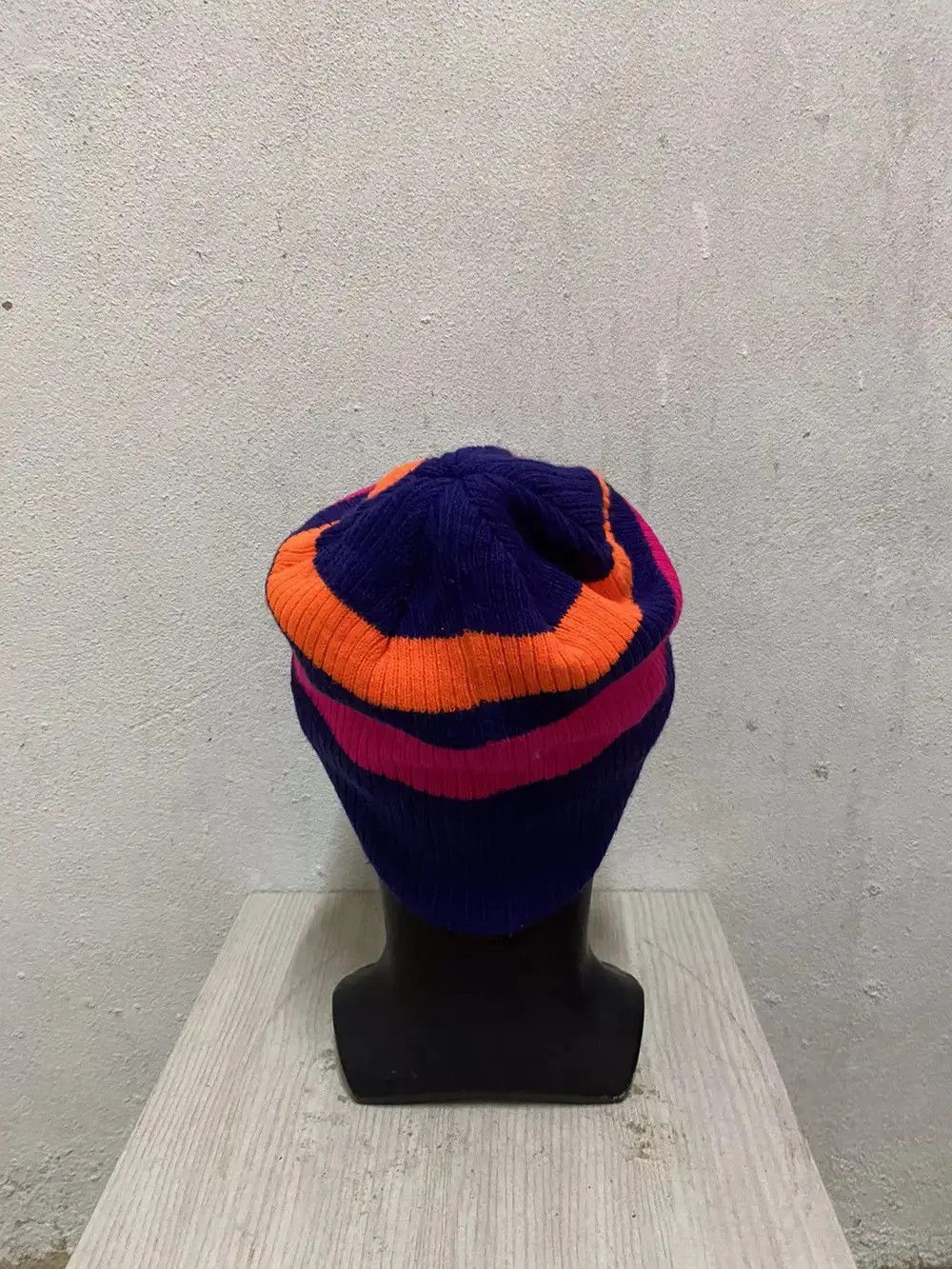 Japanese Brand Vintage Pantanal Stripe Design Beanie Hat Size ONE SIZE - 4 Thumbnail