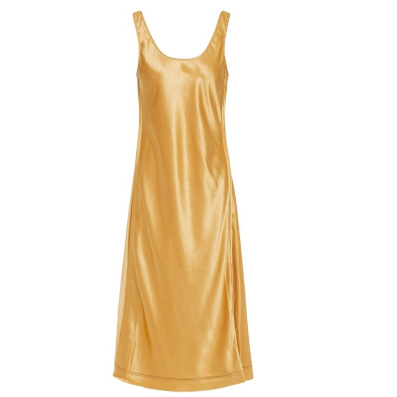 Acne Studios Acne Studios Satin slip dress Gold US 10 Size L / US 10 / IT 46 - 1 Thumbnail