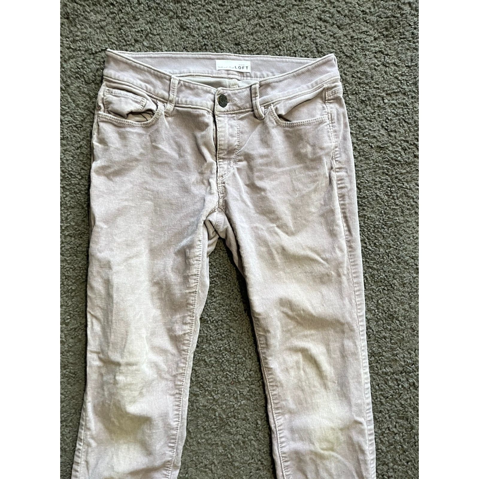 Loft LOFT Jeans Womens 2/26 Lavender Purple Curvy Skinny Corduroy Pockets Size 26" / US 2 / IT 38 - 2 Thumbnail