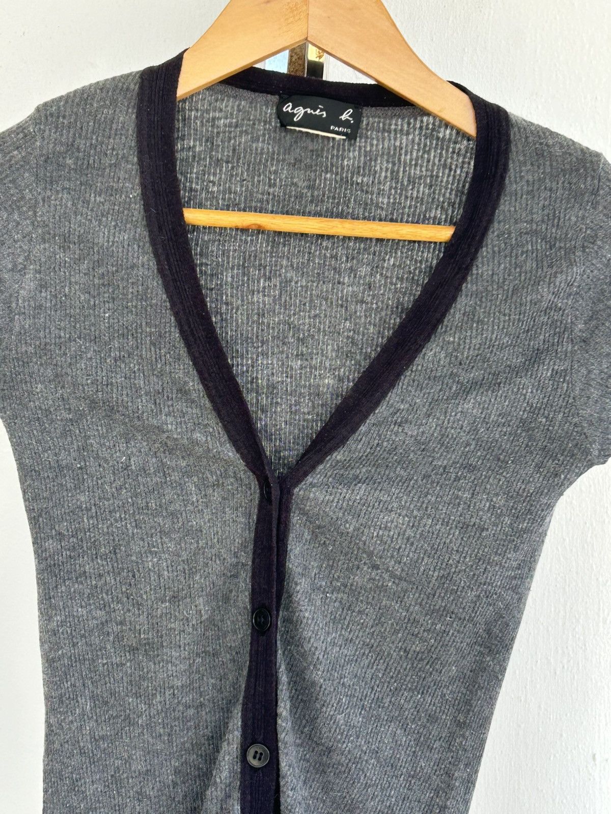 agnes b. Agnes B Cardigan Vintage Gray Size S / US 4 / IT 40 - 3 Thumbnail