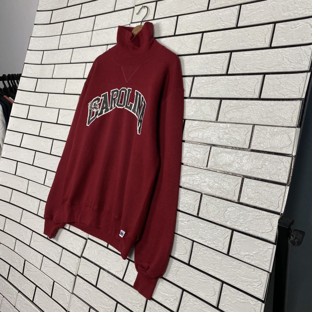 Japanese Brand Russell Athletic Carolina Big Logo Embroider Shawl Collar Size US M / EU 48-50 / 2 - 3 Thumbnail