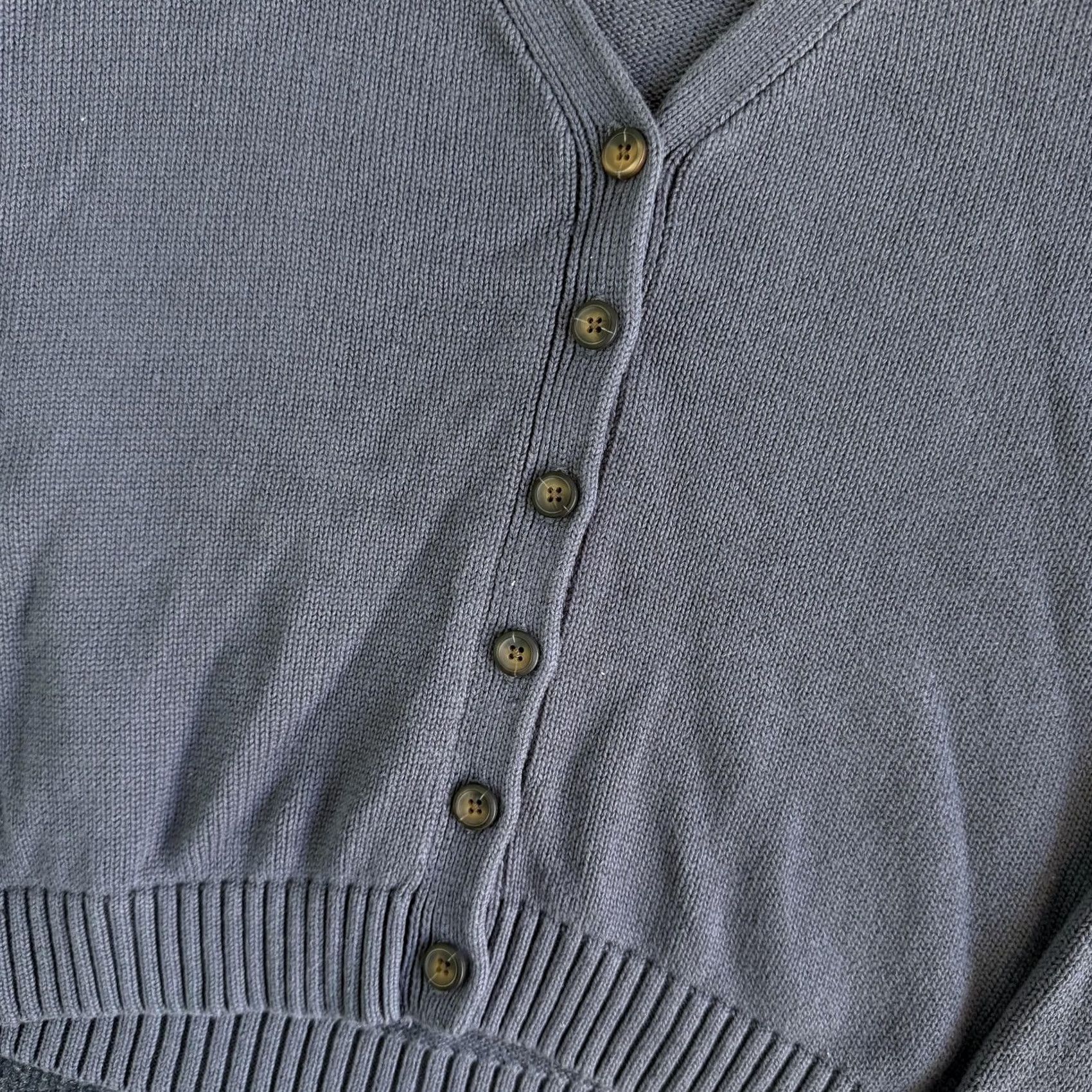 Vintage John Galt Cardigan Sweater Womens Small Blue V Neck Button Front Tight-Knit Size S / US 4 / IT 40 - 2 Thumbnail