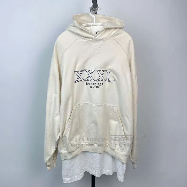 Balenciaga Balenciaga Fake Two-Piece Hooded Sweatshirt Size US S / EU 44-46 / 1 - 1 Thumbnail