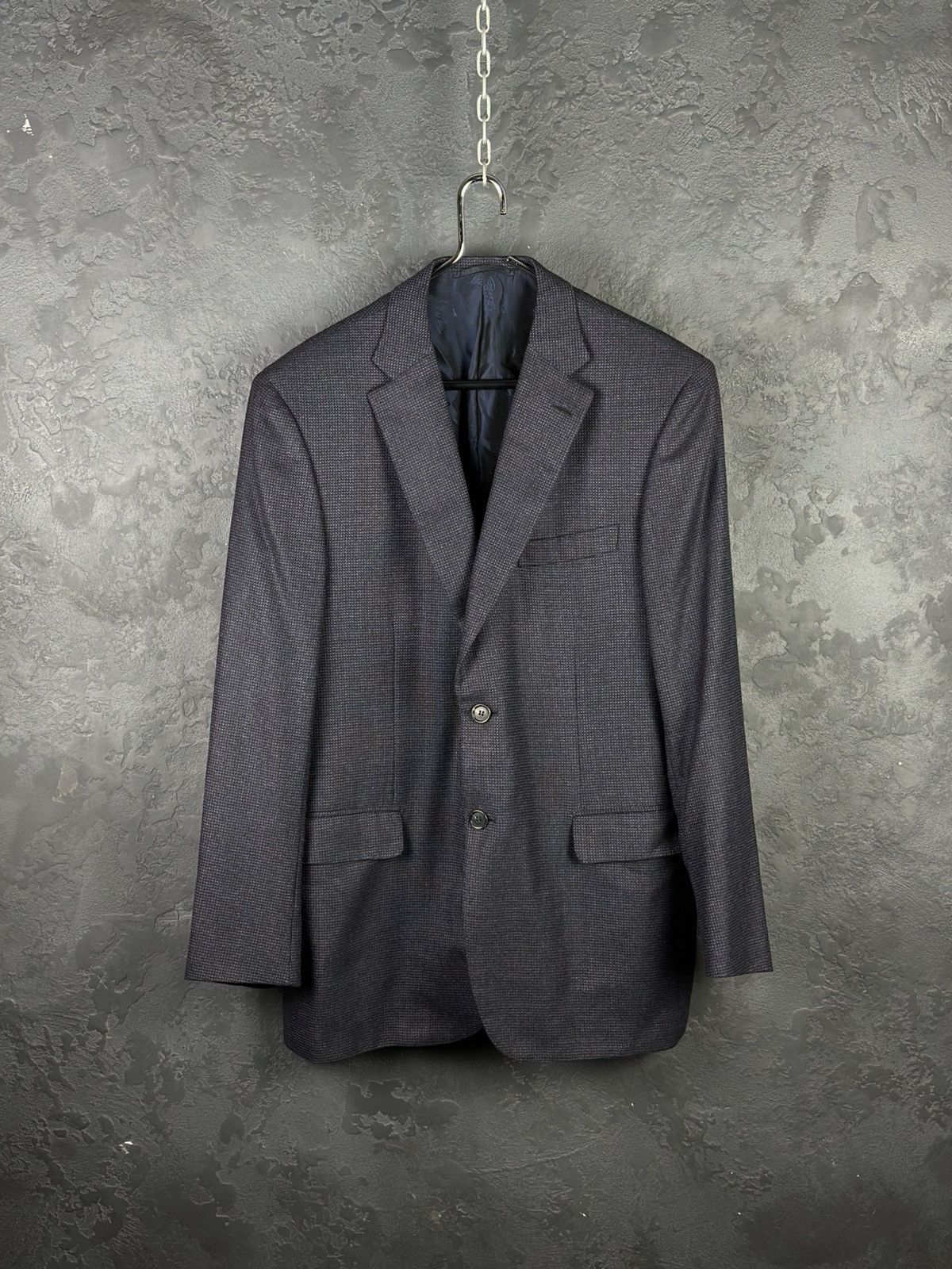 Brioni Brunico Suit Jacket Navy Blue Wool Size 53 R