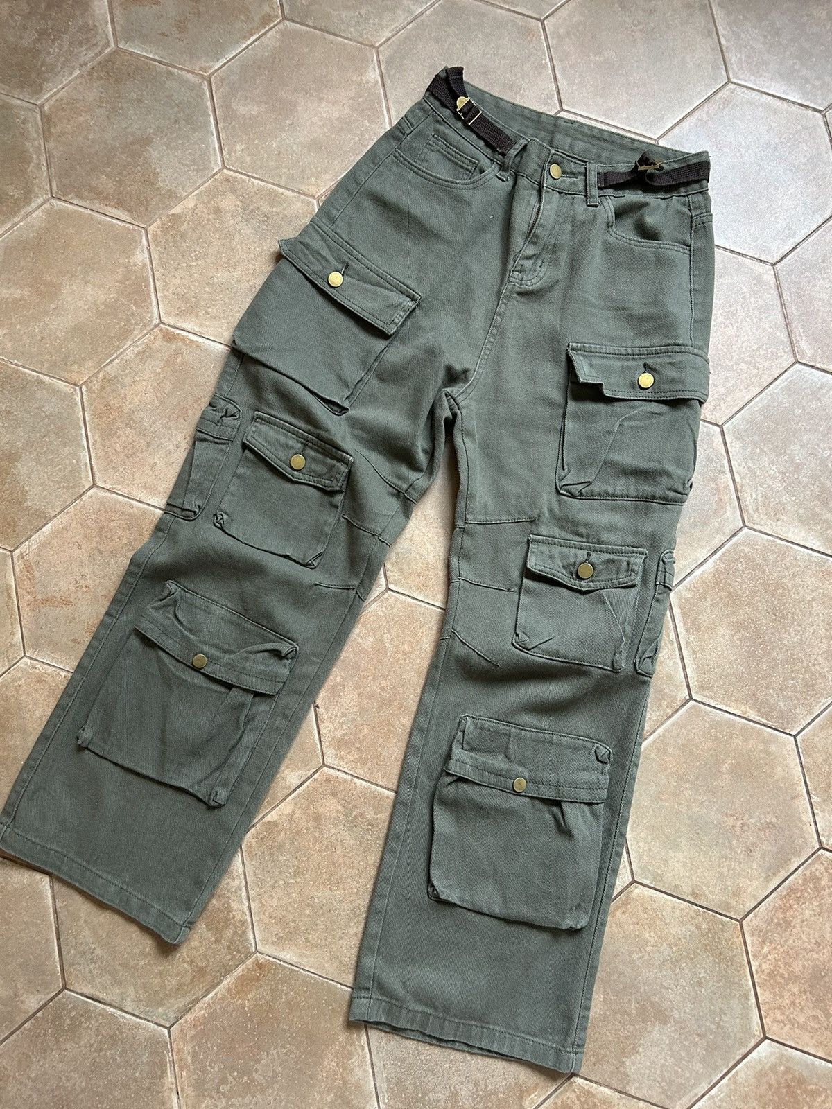 If Six Was Nine AVANT-GARDE RARE CARGO PANTS DRILL Y2K Size 28" / US 6 / IT 42 - 2 Thumbnail
