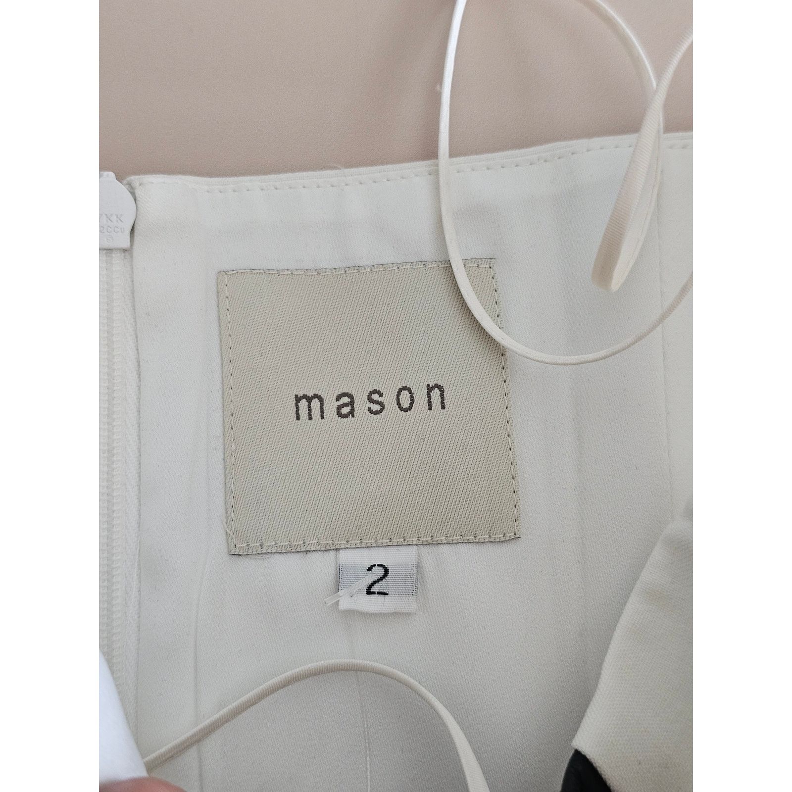 Mason's MASON Ivory Strapless Cocktail Mini Dress w/Lambskin 2 Size XS / US 0-2 / IT 36-38 - 10 Thumbnail