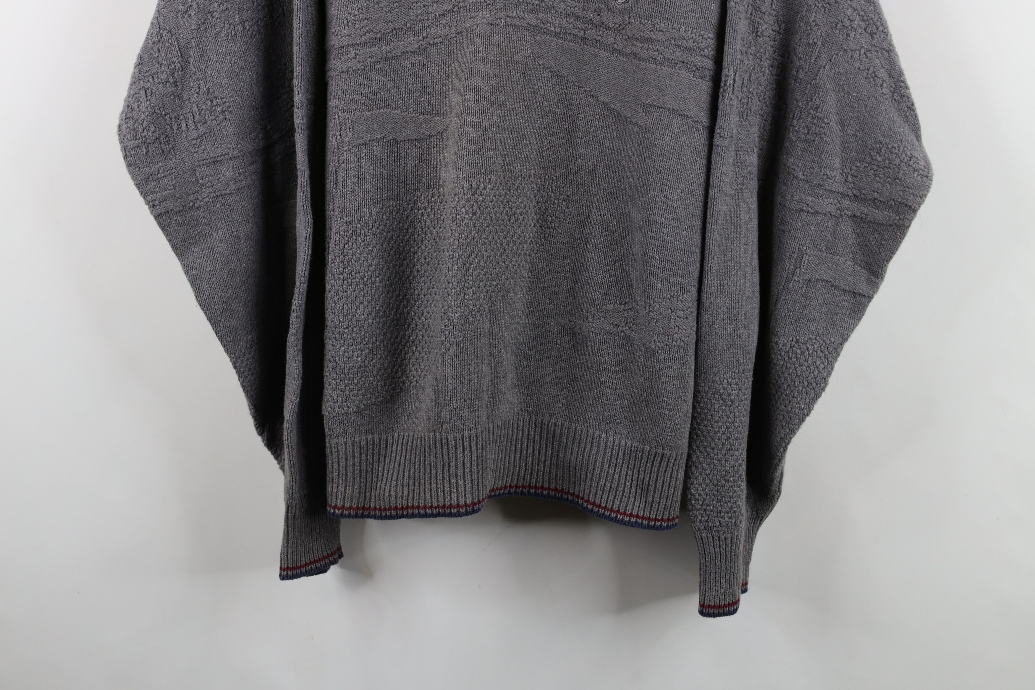 Vintage Vintage 90s Streetwear All Over Print Knit Sweater Gray USA Size US L / EU 52-54 / 3 - 3 Thumbnail