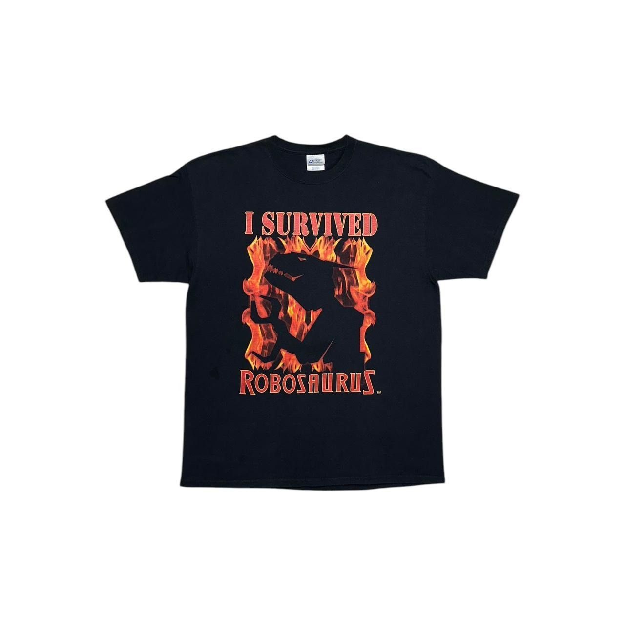 NASCAR × Vintage Y2K I Survived RoboSaurus Monster Jam RARE T-Shirt Size US XL / EU 56 / 4 - 1 Thumbnail
