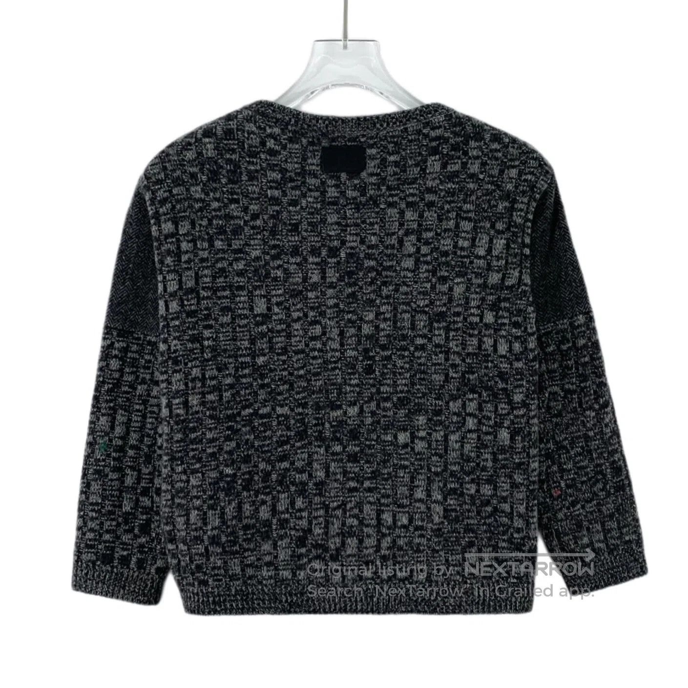 Dolce & Gabbana Dolce Gabbana Black and gray contrast wool round neck long Size US M / EU 48-50 / 2 - 2 Thumbnail