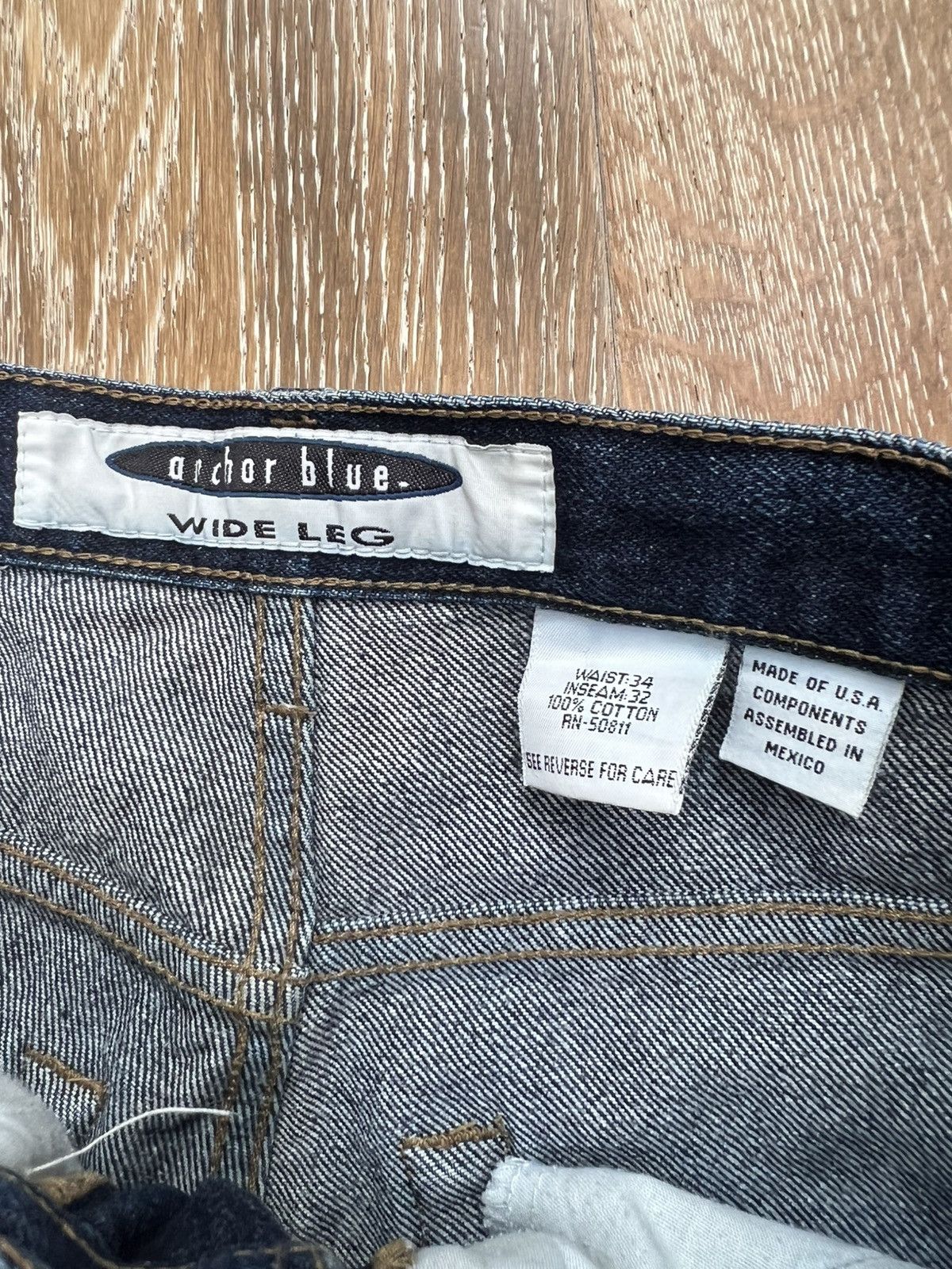 Anchor Blue Vintage y2k Anchor blue wide leg baggy jeans Size US 32 / EU 48 - 5 Thumbnail