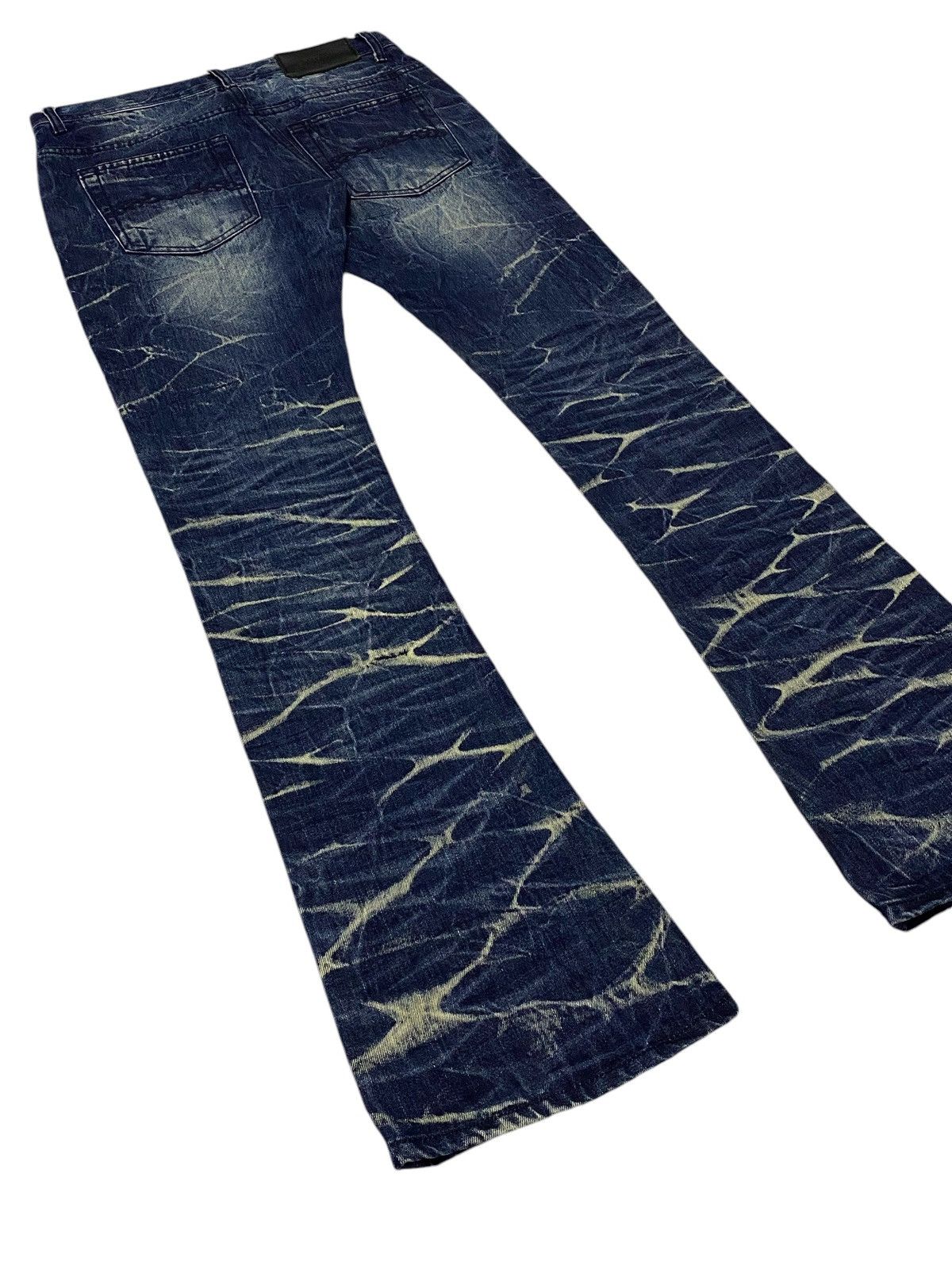 Hysteric Glamour Japanese Brand “MIDAS” Low Rise Glitter Splash BootCut Jeans Size US 30 / EU 46 - 11 Thumbnail