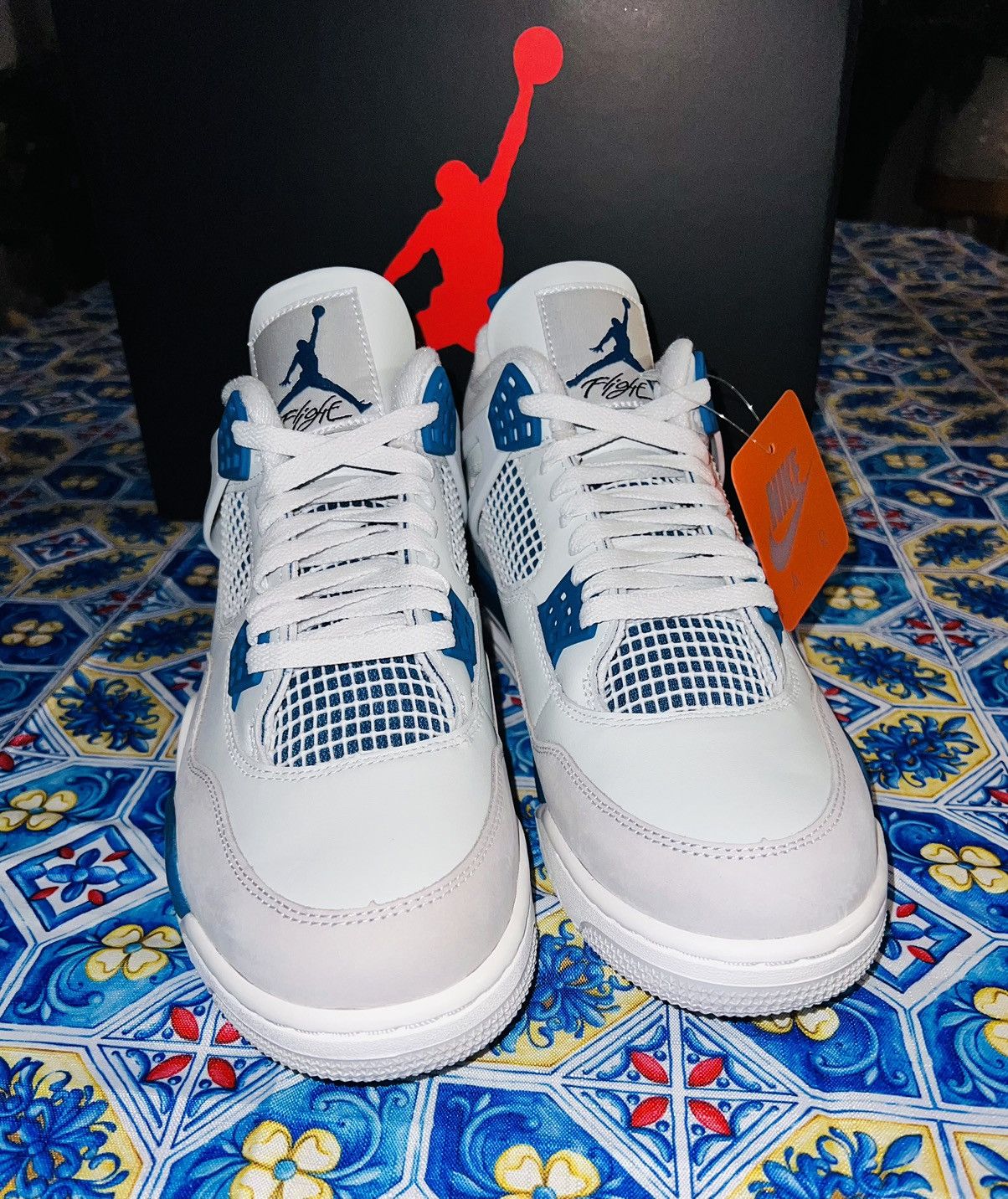 Jordan Brand × Nike NIKE AIR JORDAN 4 (Military Blue) Size US 10.5 / EU 43-44 - 2 Thumbnail