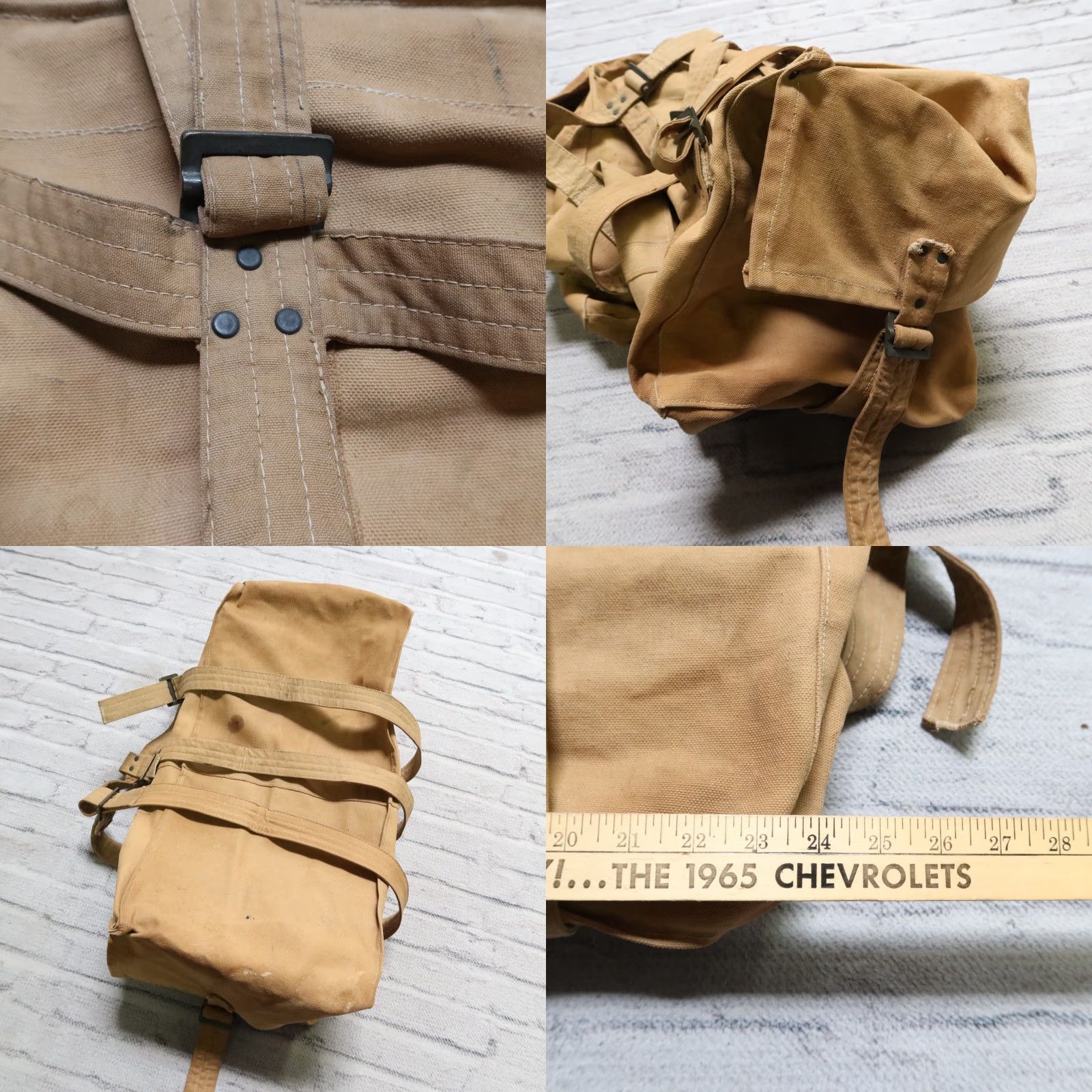 Vintage Vintage US Army Deployment Bag 1918 Canvas Duffle Brown Size ONE SIZE - 8 Thumbnail