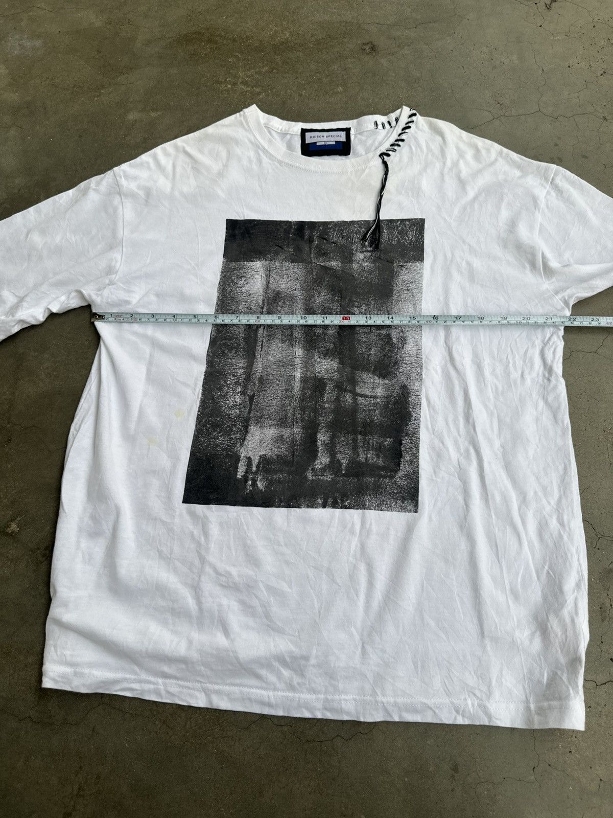 Maison Margiela Maison Special Abstract Hand-Printed Oversized Stitched Tee Size US M / EU 48-50 / 2 - 11 Thumbnail