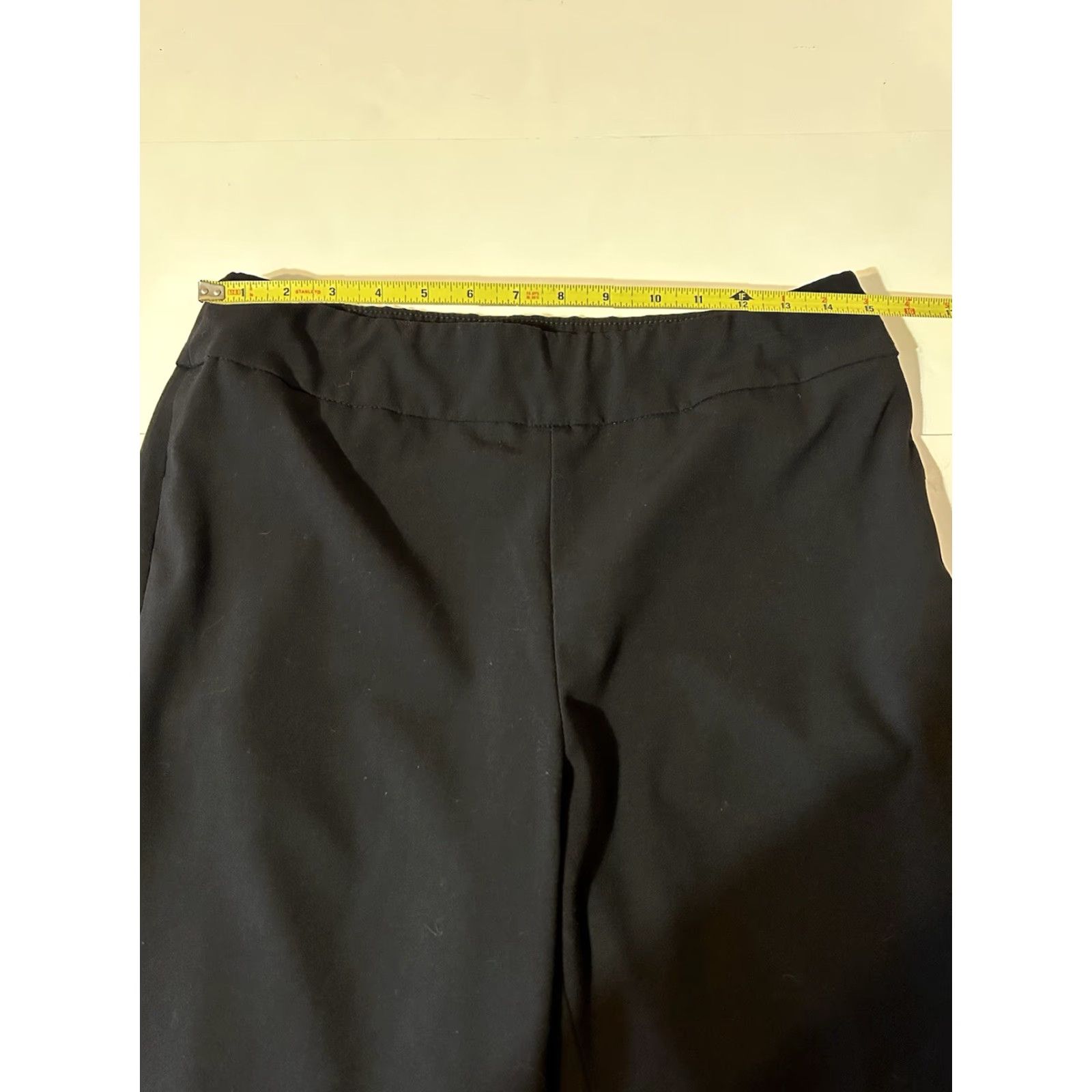 Vintage Preswick & Moore Wide Leg Pants Women Size 10 Pull On 30x29 Black Knit Sprin/Summer/Fall Bohemian Preppy Womens Size 32" / US 10 / IT 46 - 7 Thumbnail
