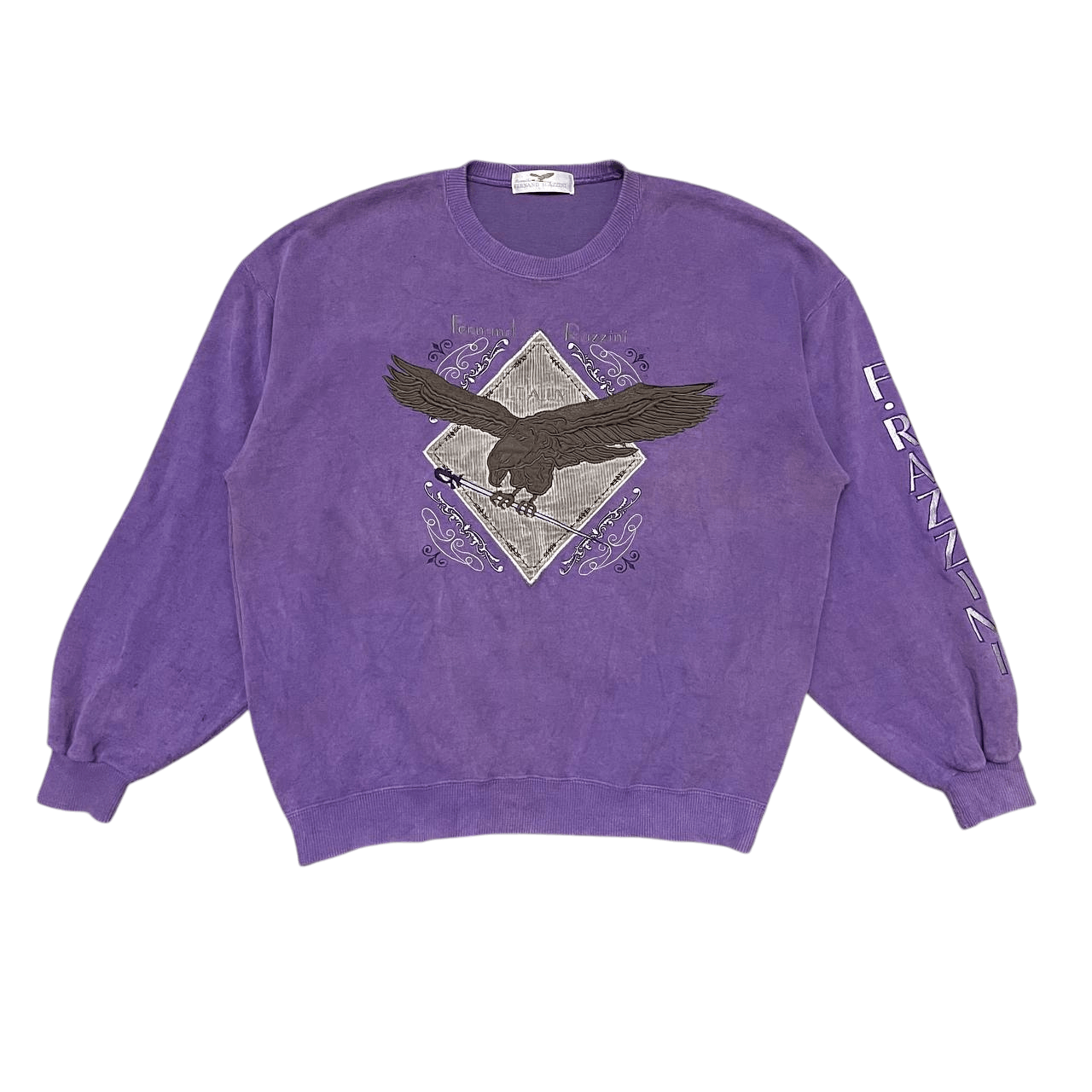 Japanese Brand Vintage Fernand Razzini Embroidery Eagle Sweatshirt Size US L / EU 52-54 / 3 - 1 Thumbnail