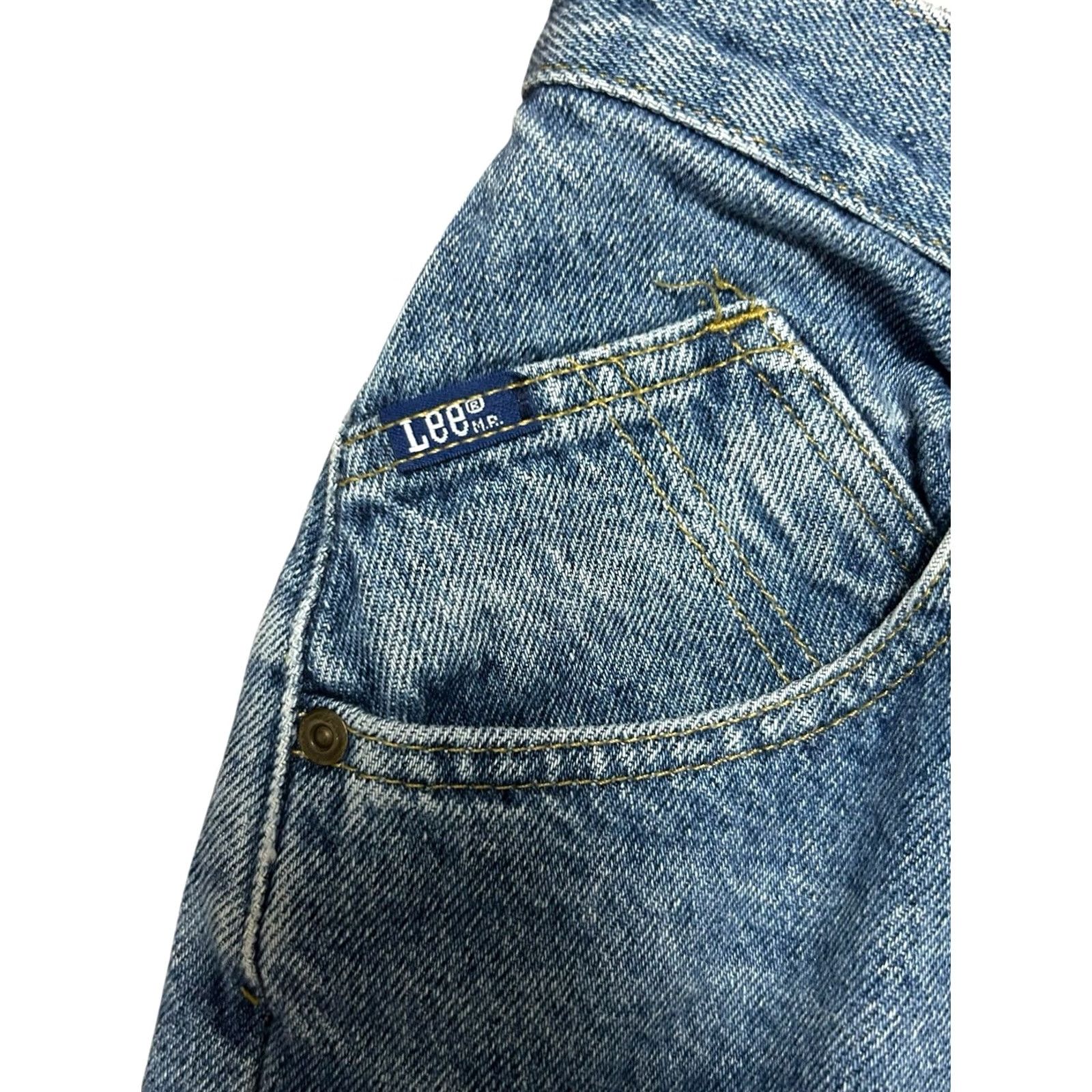 Lee VINTAGE Lee Premium Classic Blue Mom Jeans Women's Sz 11 High Waist Straight Leg 90s USA Mens Girls Size 32" / US 10 / IT 46 - 5 Thumbnail