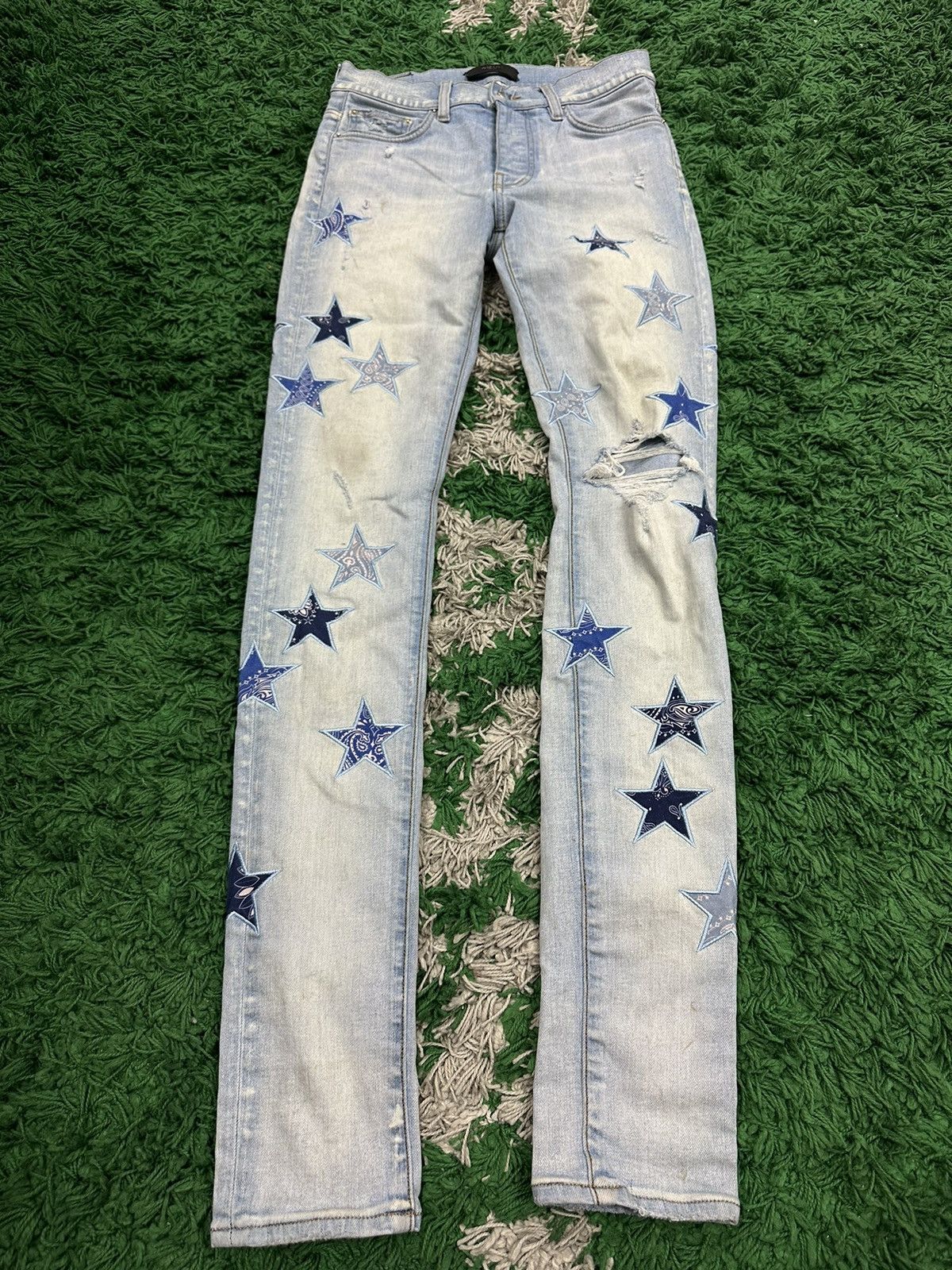 Amiri Jeans Light Wash Star 29