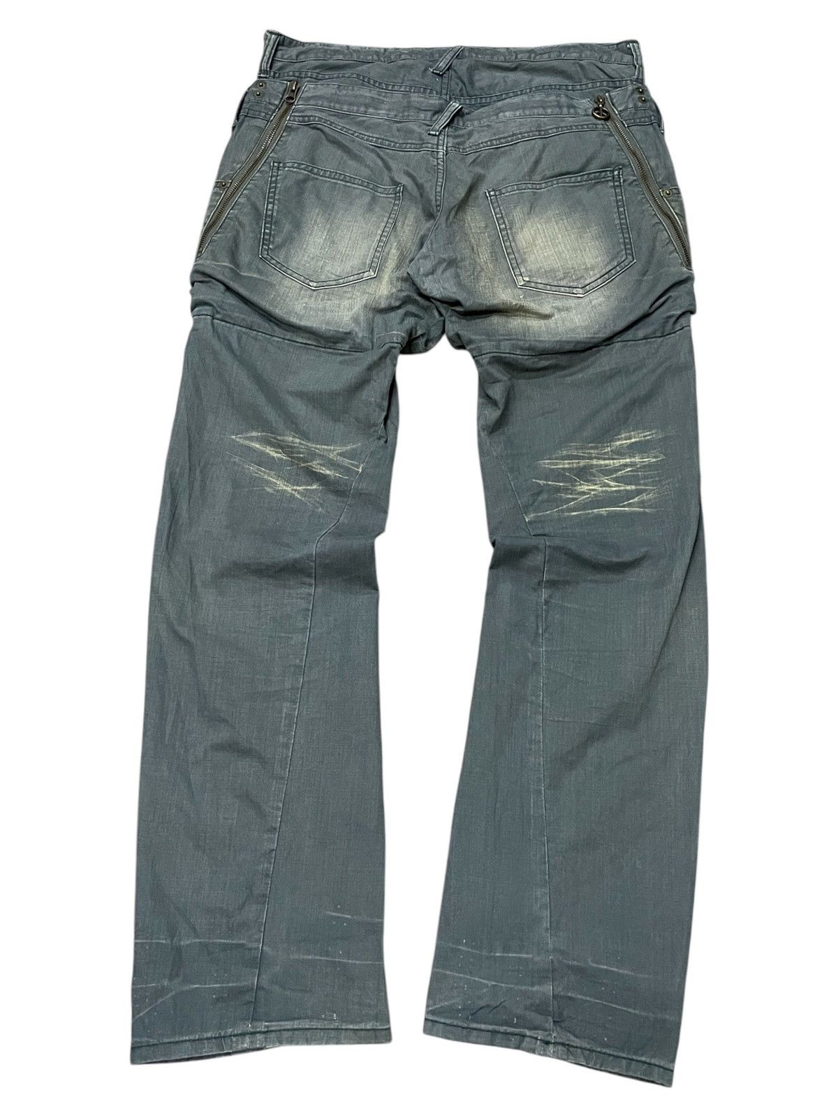 5351 POUR LES HOMMES × PPFM PPFM Japan Layered Double Waist Pocket Punk Wash Pants Size US 34 / EU 50 - 2 Thumbnail