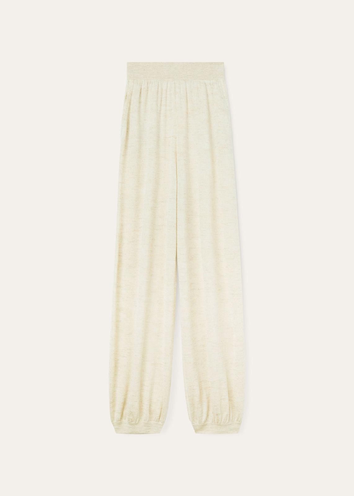 Loro Piana o1srvl11e0425 FAN9883 Cocooning Pant in Ivory Size 27" / US 4 / IT 40 - 2 Thumbnail