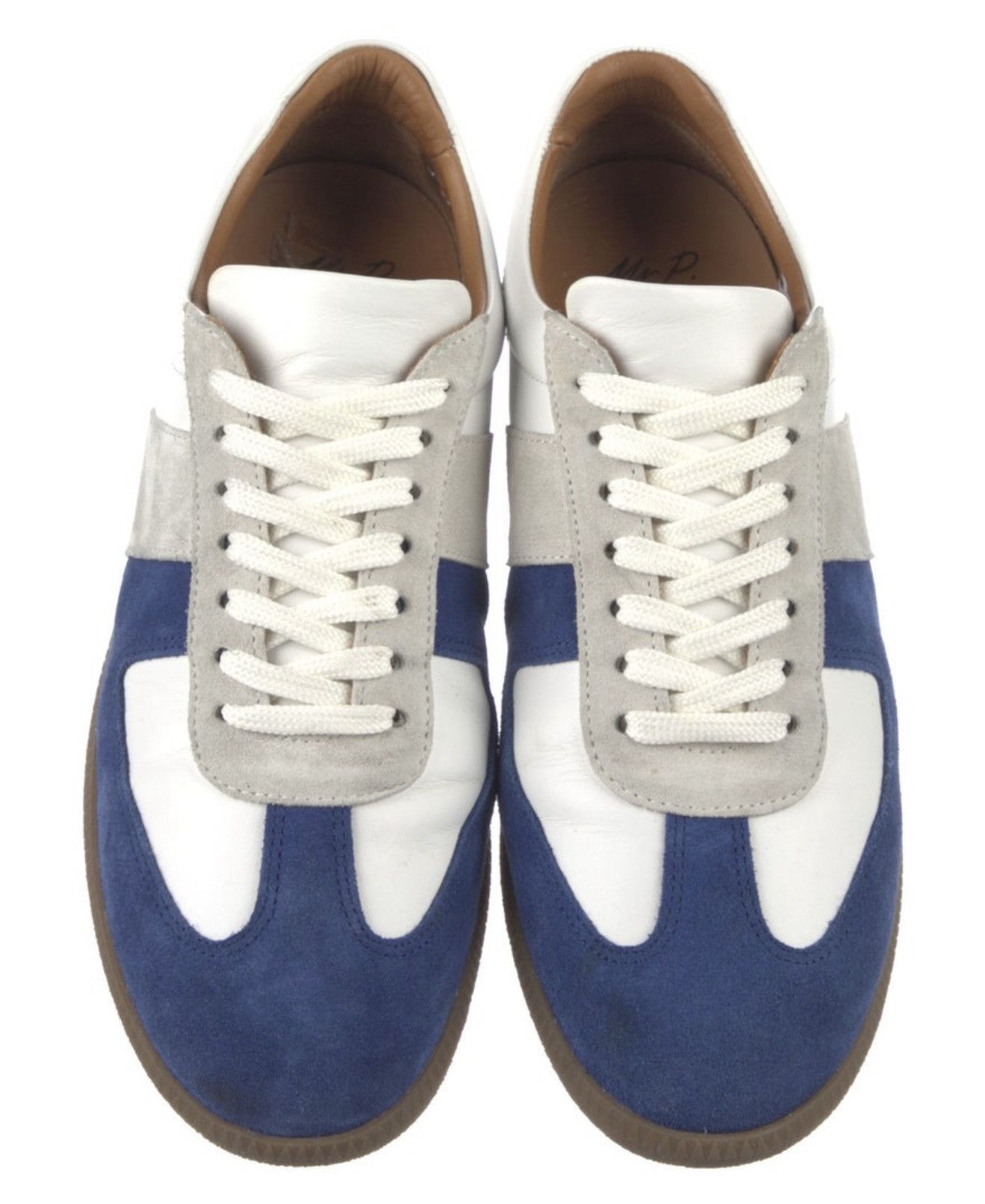Mr P. Suede Color Block Pattern Sneakers Size US 7 / EU 40 - 1 Thumbnail