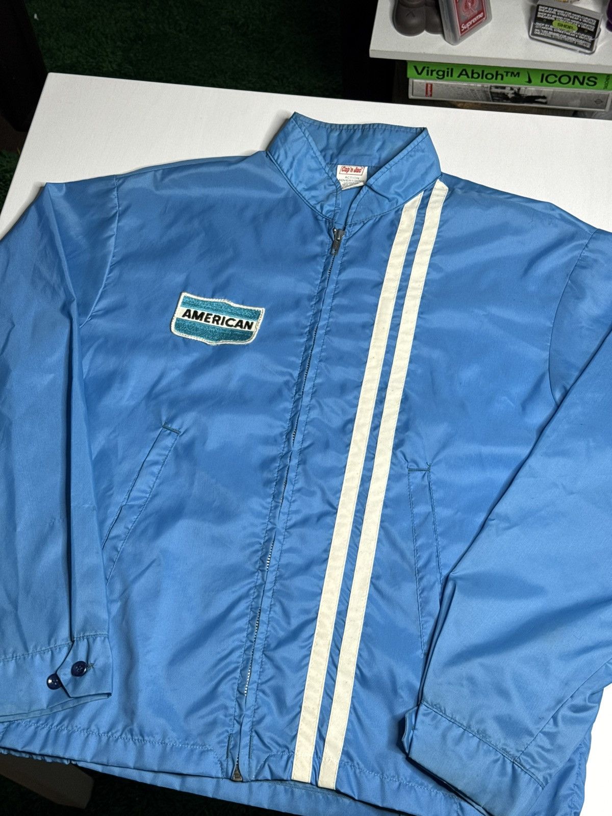 Vintage VINTAGE 1980's American Nylon Jacket “Blue” [L] PREOWNED Size US L / EU 52-54 / 3 - 1 Thumbnail