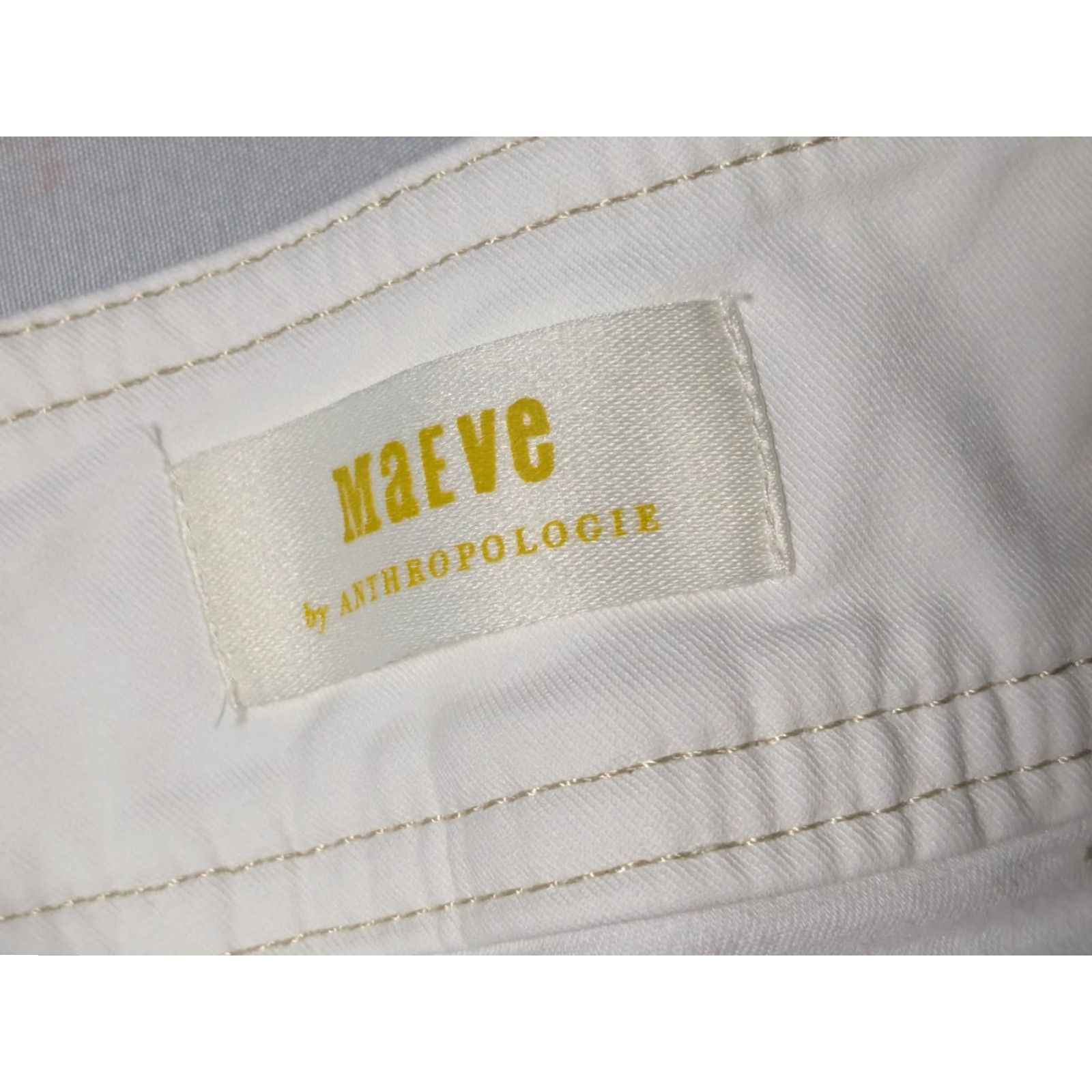Anthropologie Maeve by Anthropologie Top-Stitched Utility Cropped Pants White Women 2P Cropped Pants Womens 2P White Maeve by Anthropologie Size 26" / US 2 / IT 38 - 4 Thumbnail