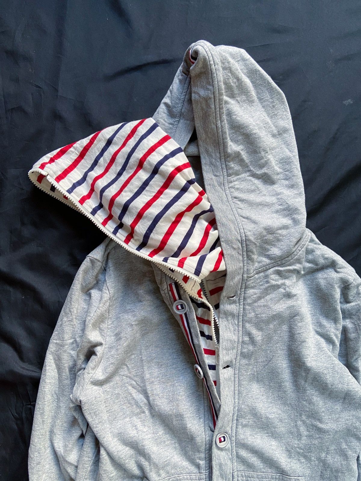 Isamu Katayama Backlash APACHE VINTAGE DOUBLE LAYER STRIPED CASUAL ZIP HOODIE Size US S / EU 44-46 / 1 - 6 Thumbnail