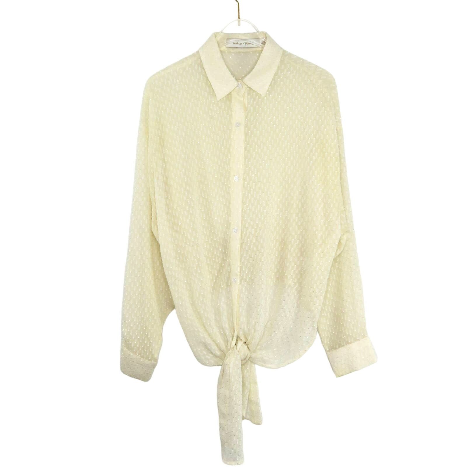Anthropologie Anthropologie Bishop & Young Harper Tie Waist Blouse Small Size S / US 4 / IT 40 - 5 Thumbnail